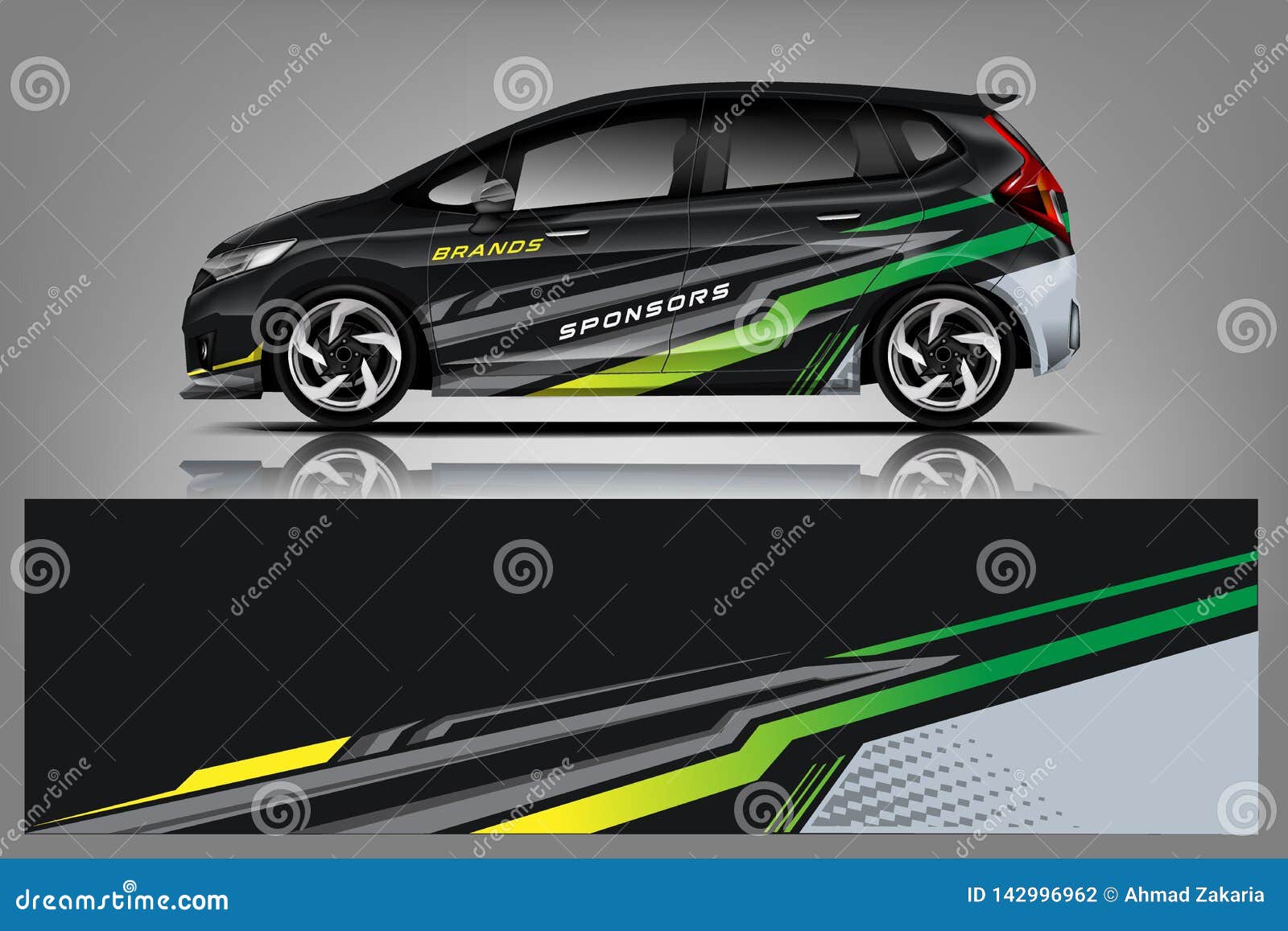 car decal wrap  . graphic abstract stripe racing background kit s for vehicle, race car, rally, adventure and li