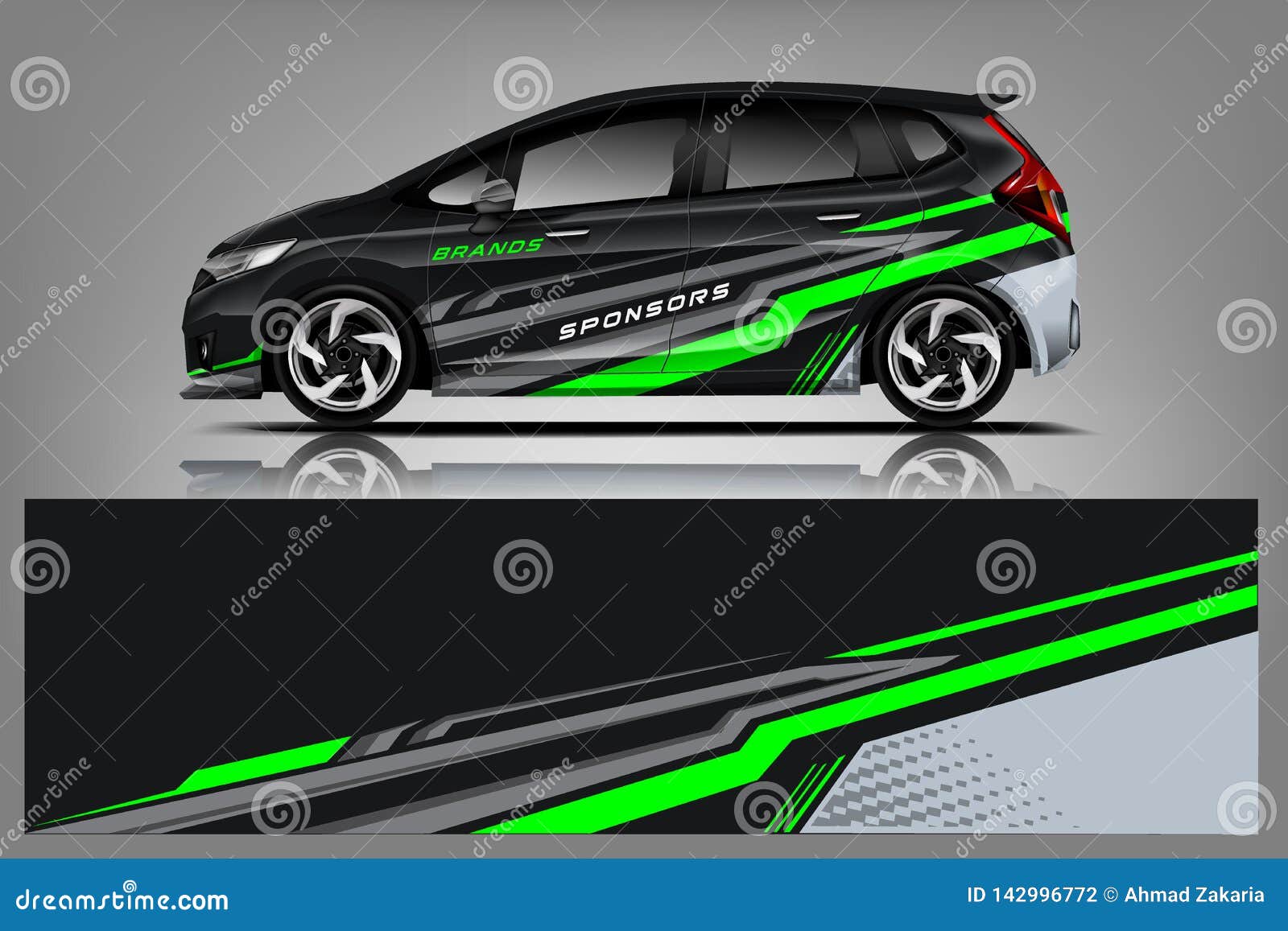 car decal wrap  . graphic abstract stripe racing background kit s for vehicle, race car, rally, adventure and li