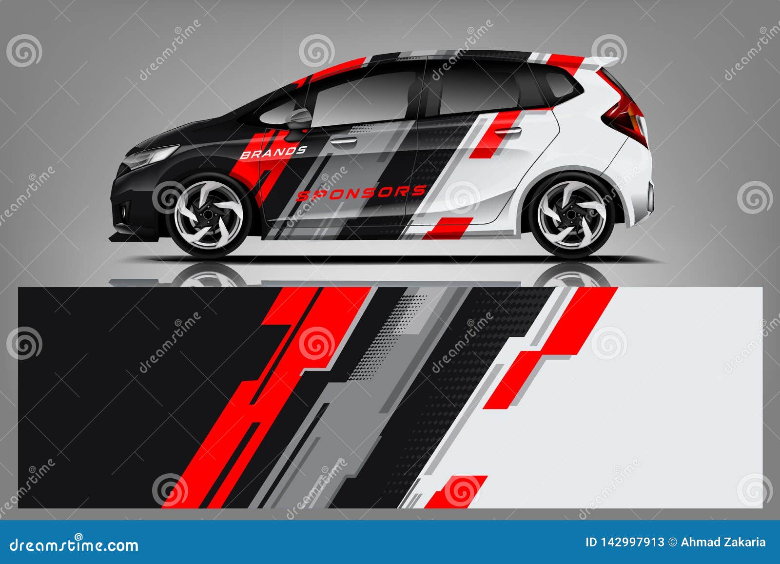 car decal wrap  . graphic abstract stripe racing background kit s for vehicle, race car, rally, adventure and li