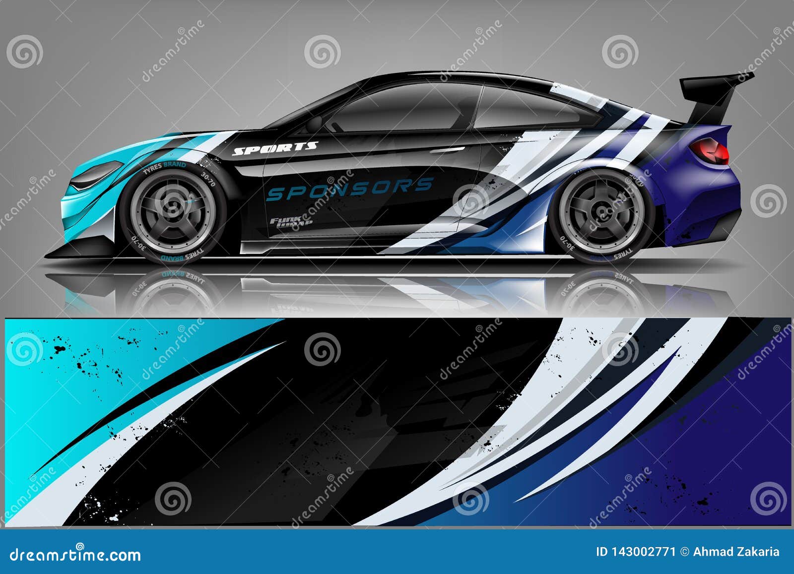 car decal wrap  . graphic abstract stripe racing background kit s for vehicle, race car, rally, adventure and li