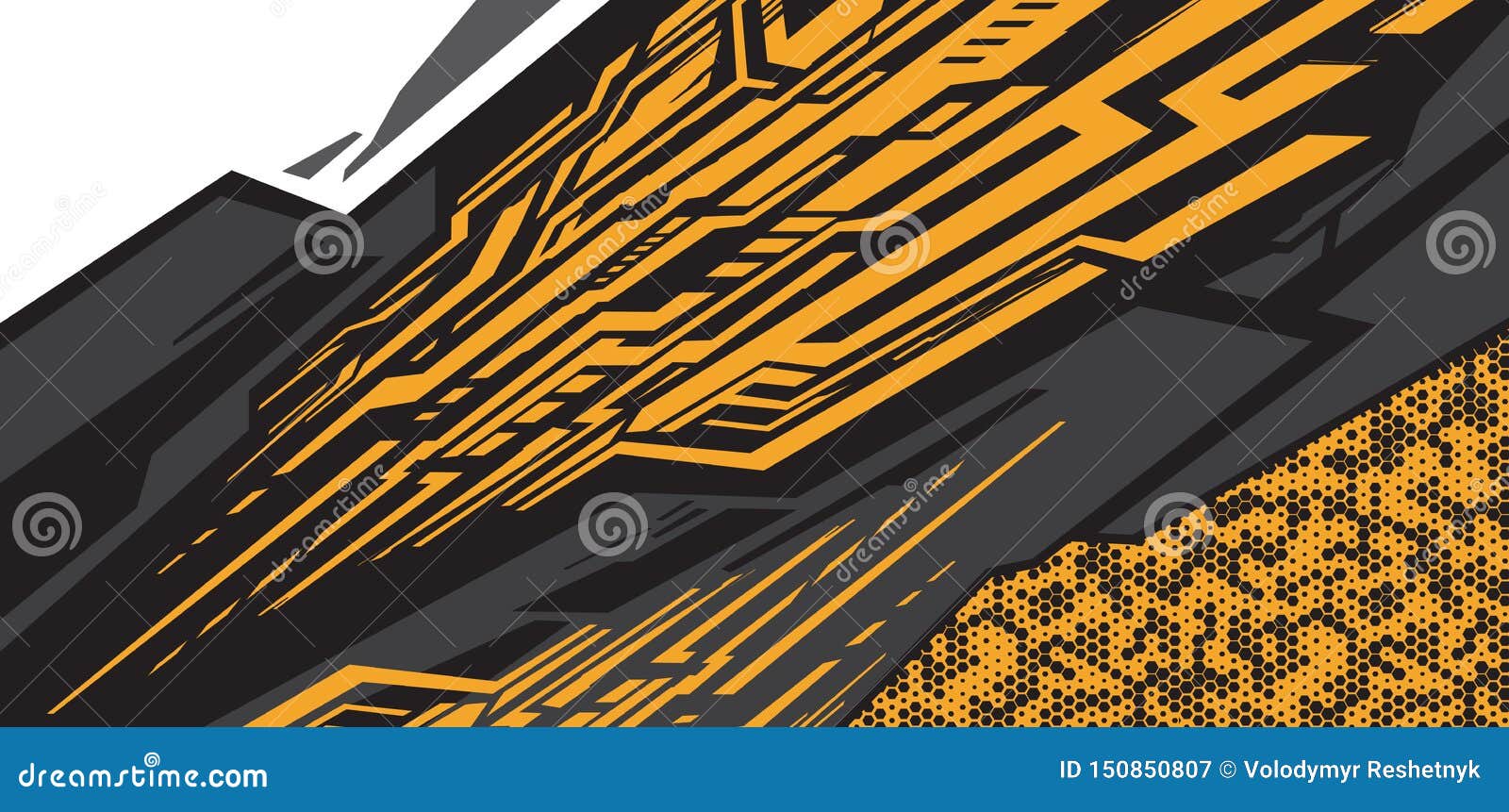Car Decal Wrap Design Vector. Graphic Abstract Stripe Racing Background Kit  Designs for Vehicle, Race Car, Rall Stock Illustration - Illustration of  racing, honeycomb: 150850807