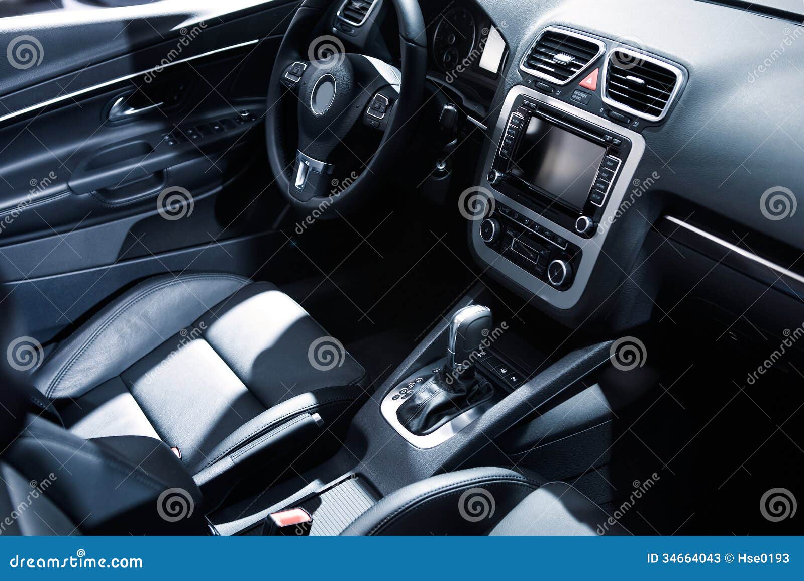 Car Design, Leather Seat and Control Panel Stock Image Image of