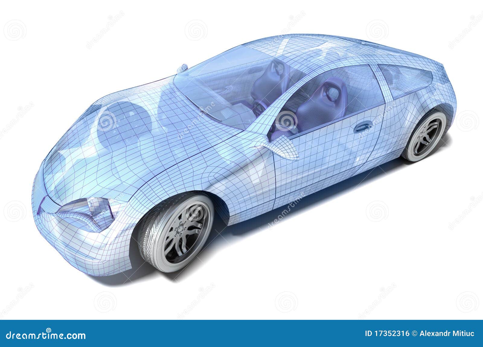 Car design, wire model stock illustration. Illustration of drawing