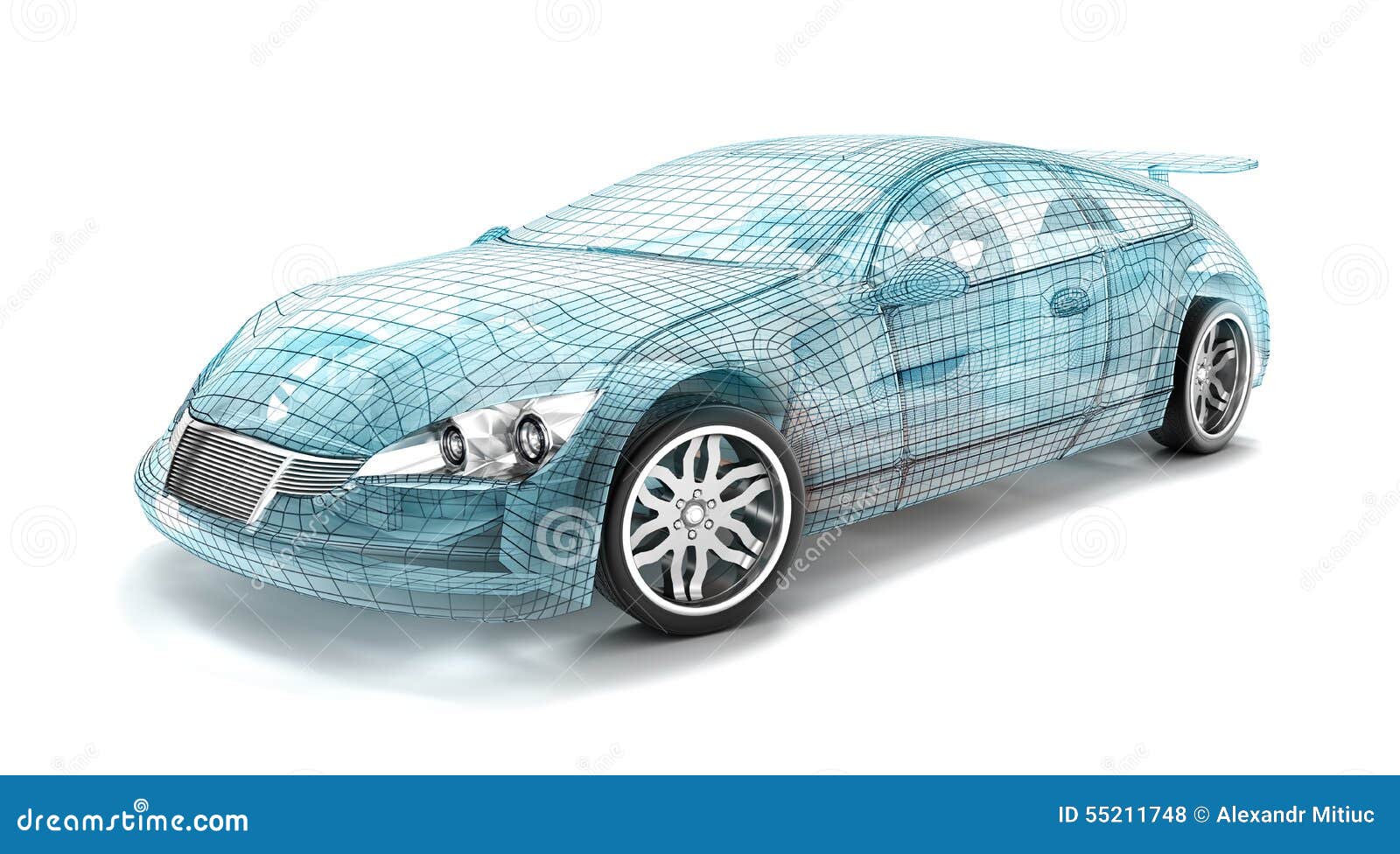 Car design, wire model. stock illustration. Illustration of automobile
