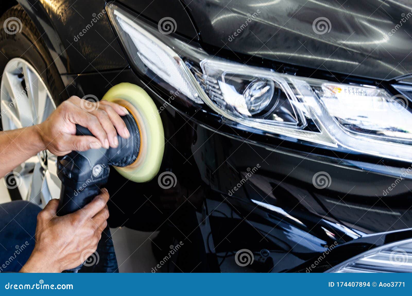 Car polish stock photo. Image of polish, clean, buffing - 174407894