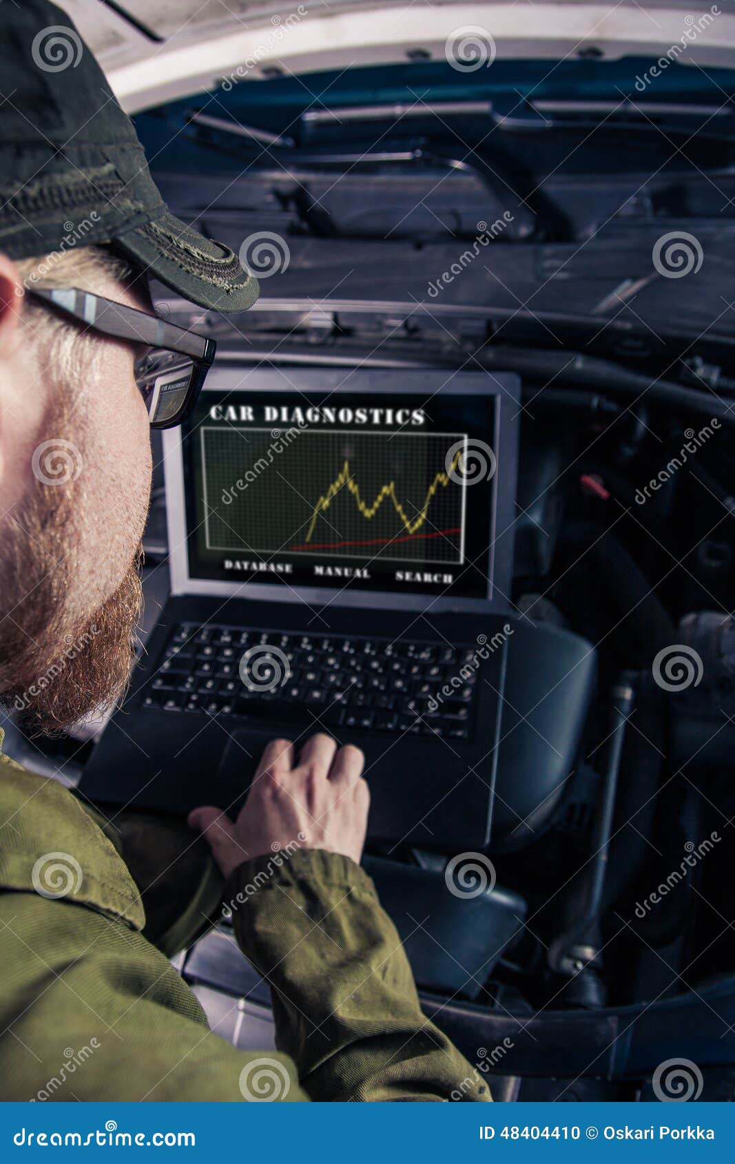 Car Diagnostics Utility stock photo. Image of blue, coverall 48404410
