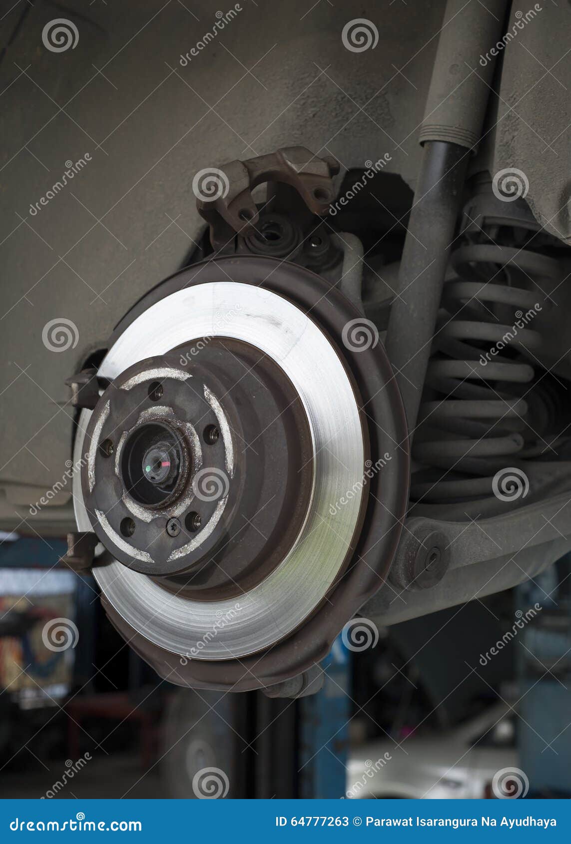 Car Disc Brake and Shock Strut Absorber. Stock Image Image of disk