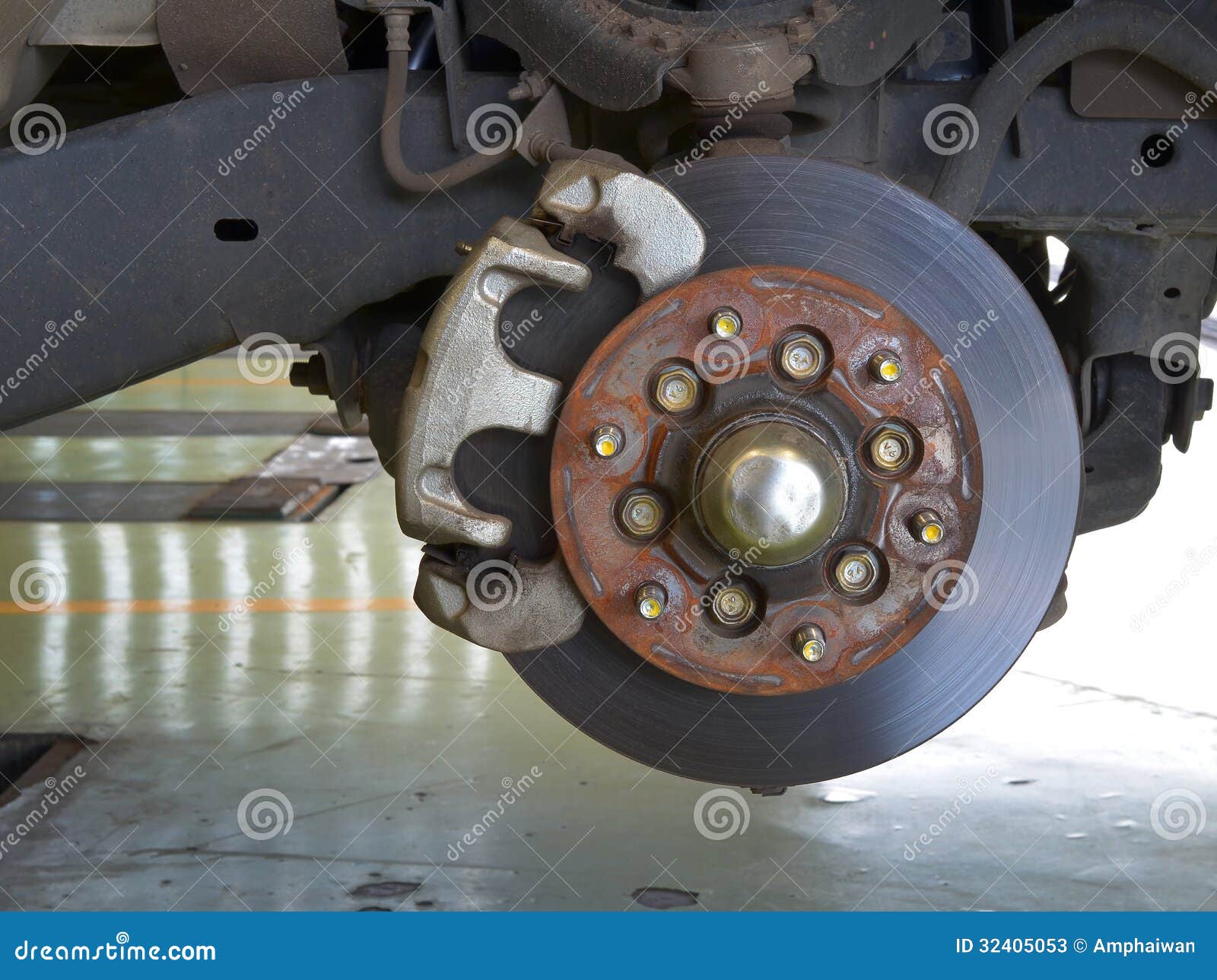Car disc brakes servicing stock image. Image of fixing 32405053