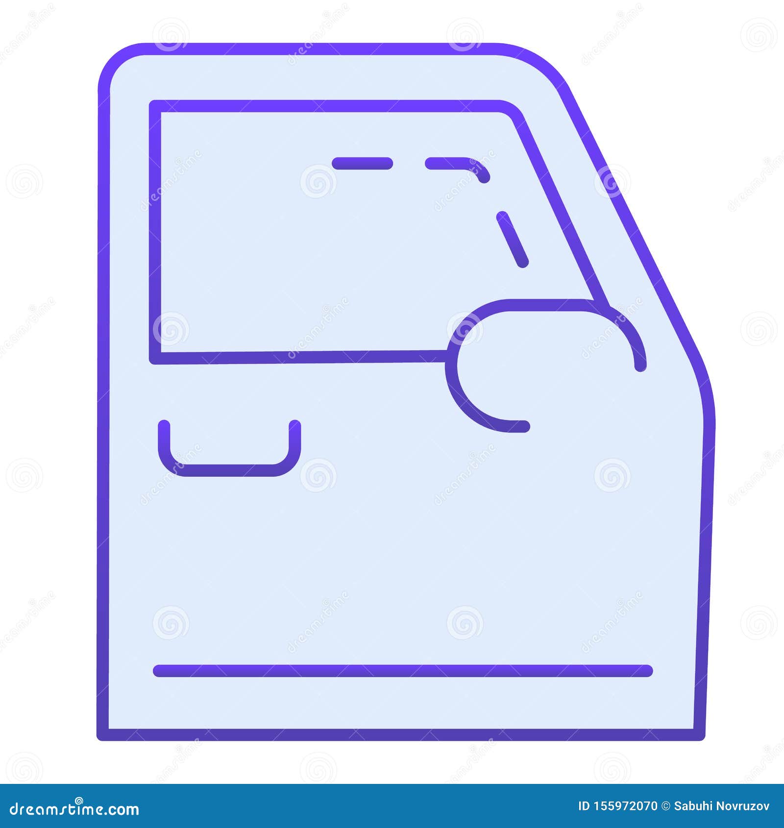 car door flat icon. automobile door blue icons in trendy flat style. auto part gradient style , ed for web
