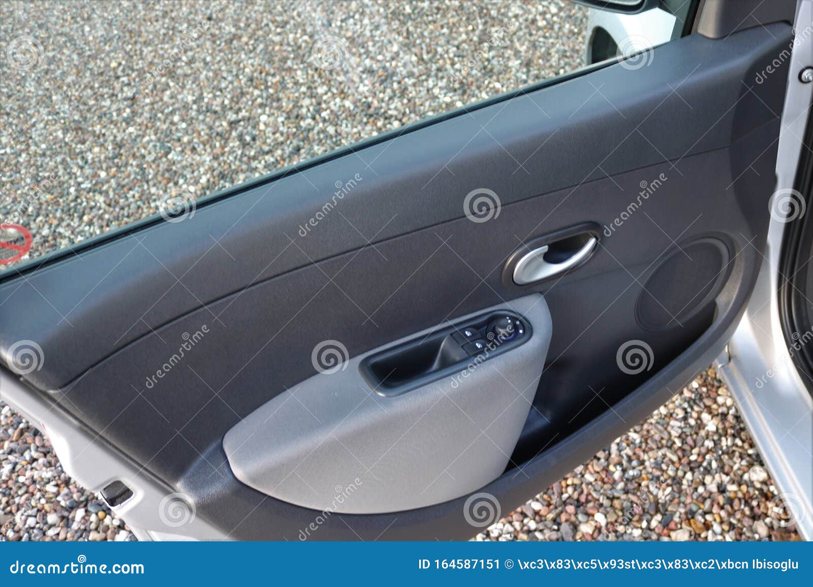 Car Door Handle with Adjustment Knobs. Stock Image Image of glass