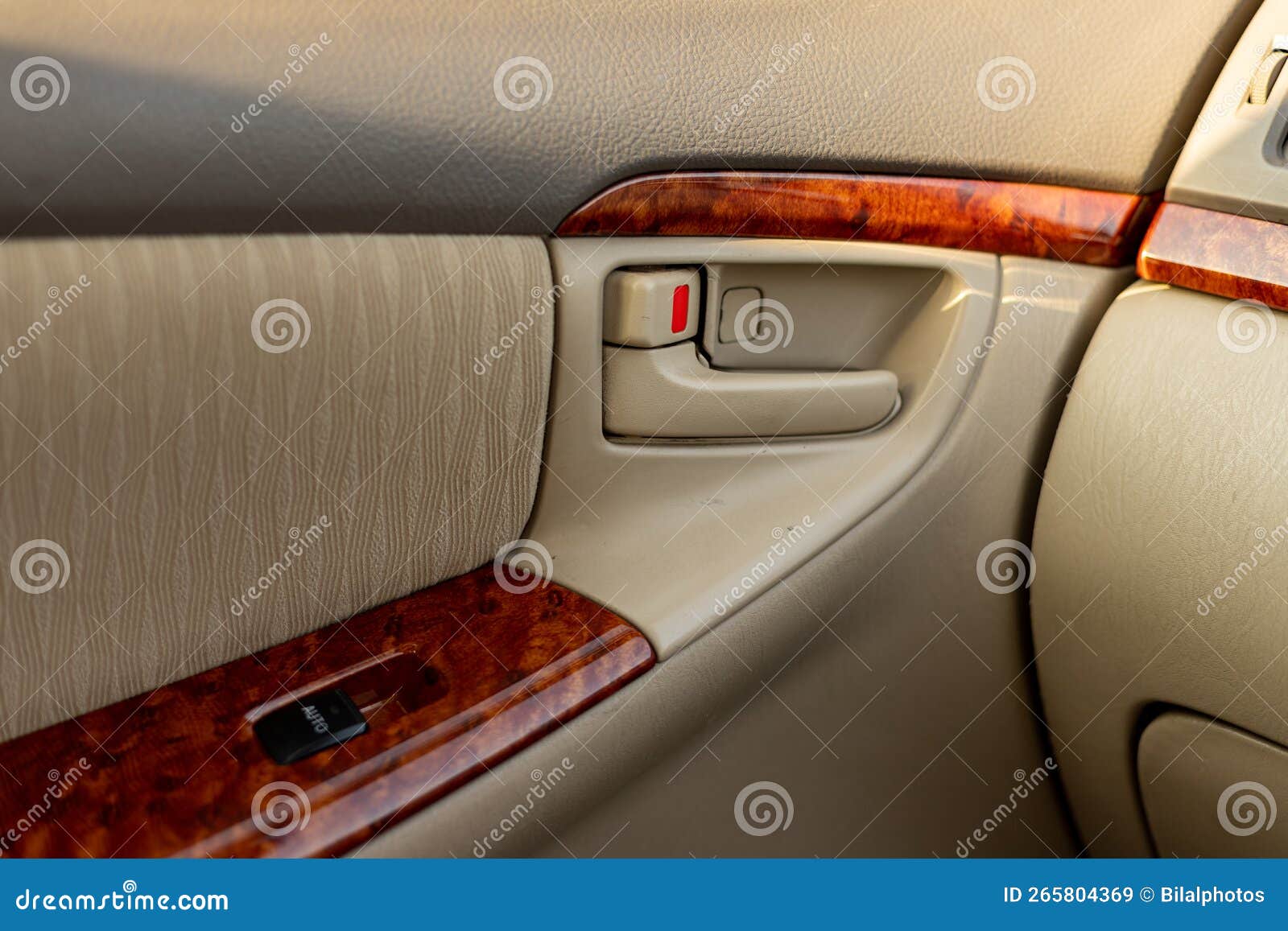 Car Door Handle with Lock and Unlock Button Stock Image Image of