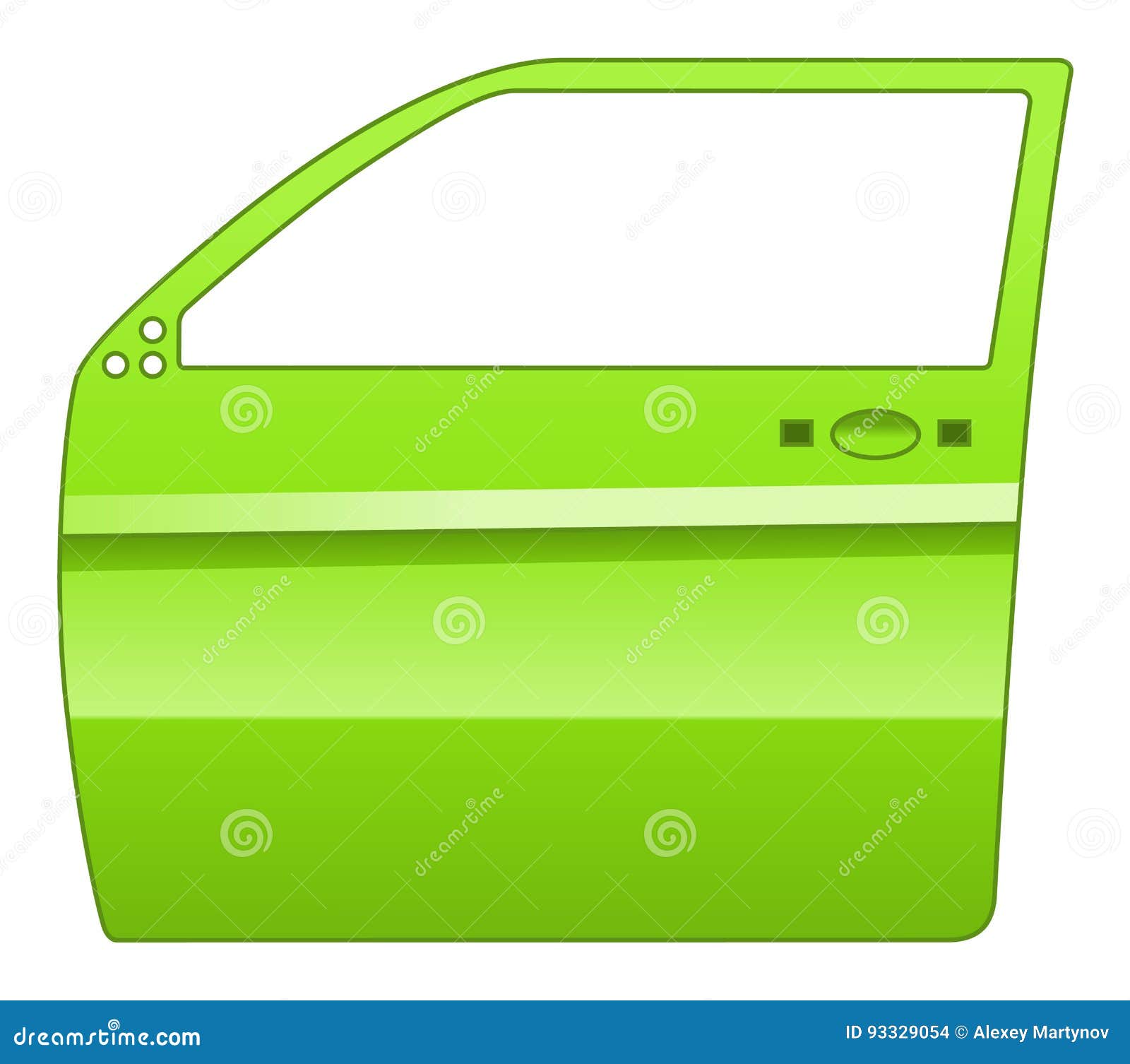Car door stock vector. Illustration of isolated, automobile 93329054