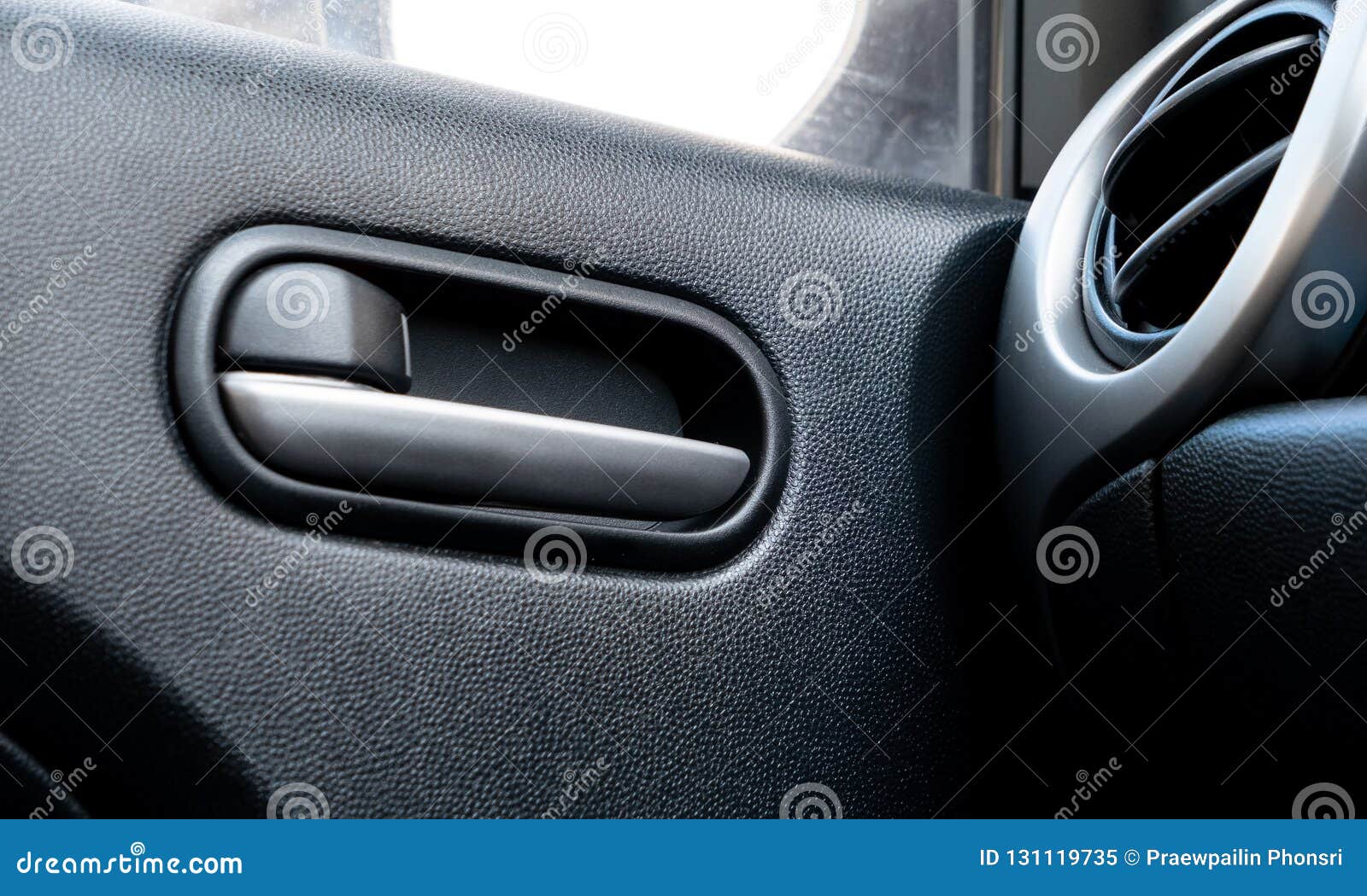 Car Door Lock Lever in Driver Place. Stock Image Image of leather, hard 131119735
