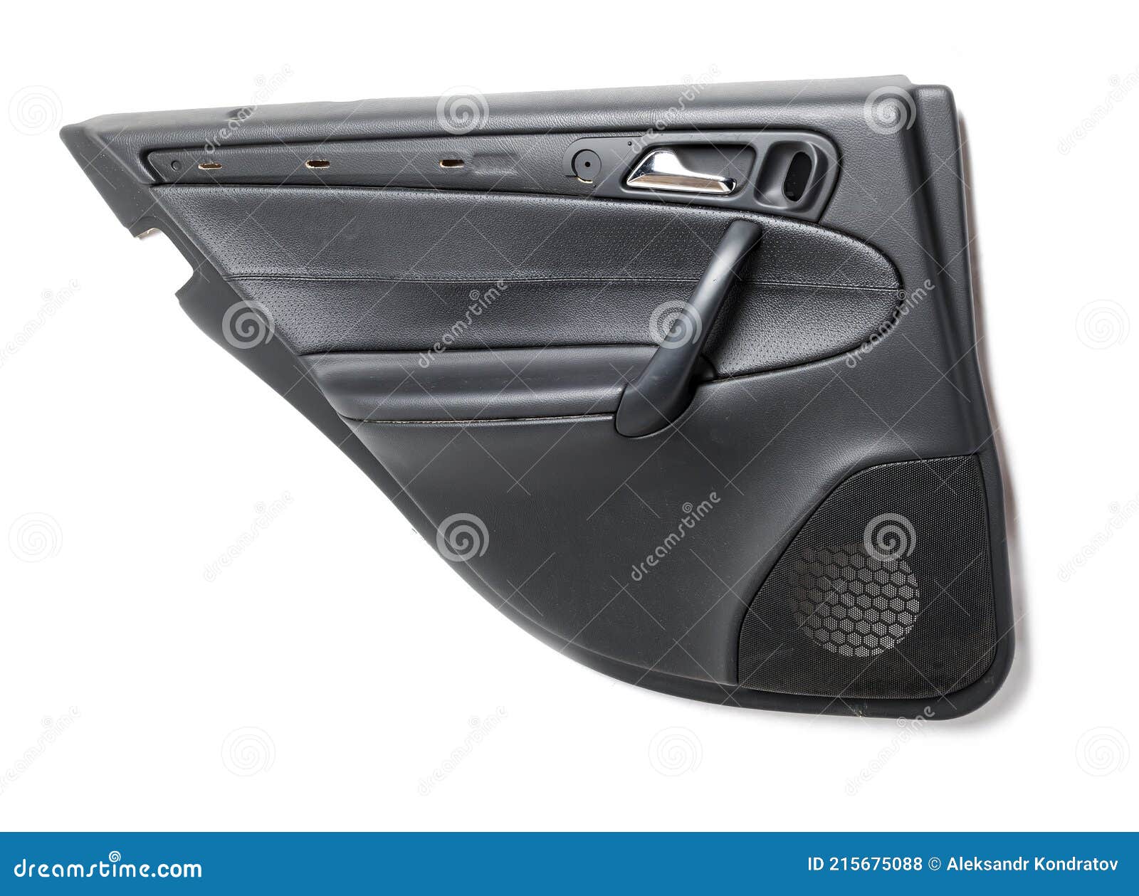 Car Door Trim with Black Leather Upholstery on a White Isolated Background  for Repair and Replacement in a Car Service. Spare Stock Photo - Image of  black, equipment: 215675088