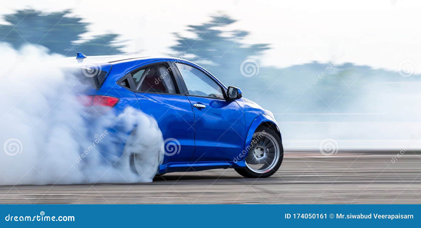 Car drifting image diffusion race drift car with lots of smoke, car  drifting 