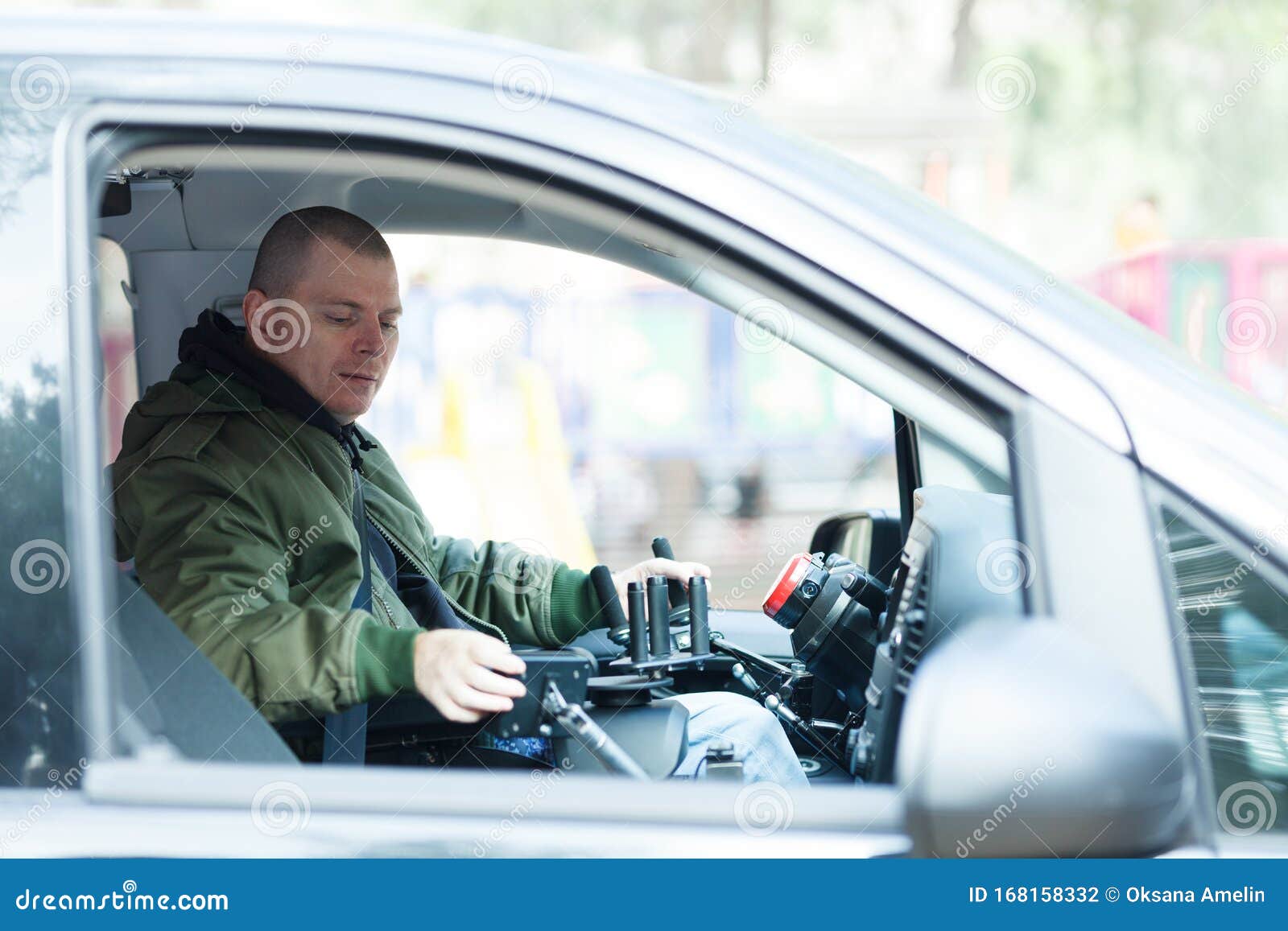 Car Driver without Steering Wheel Stock Photo Image of impairment