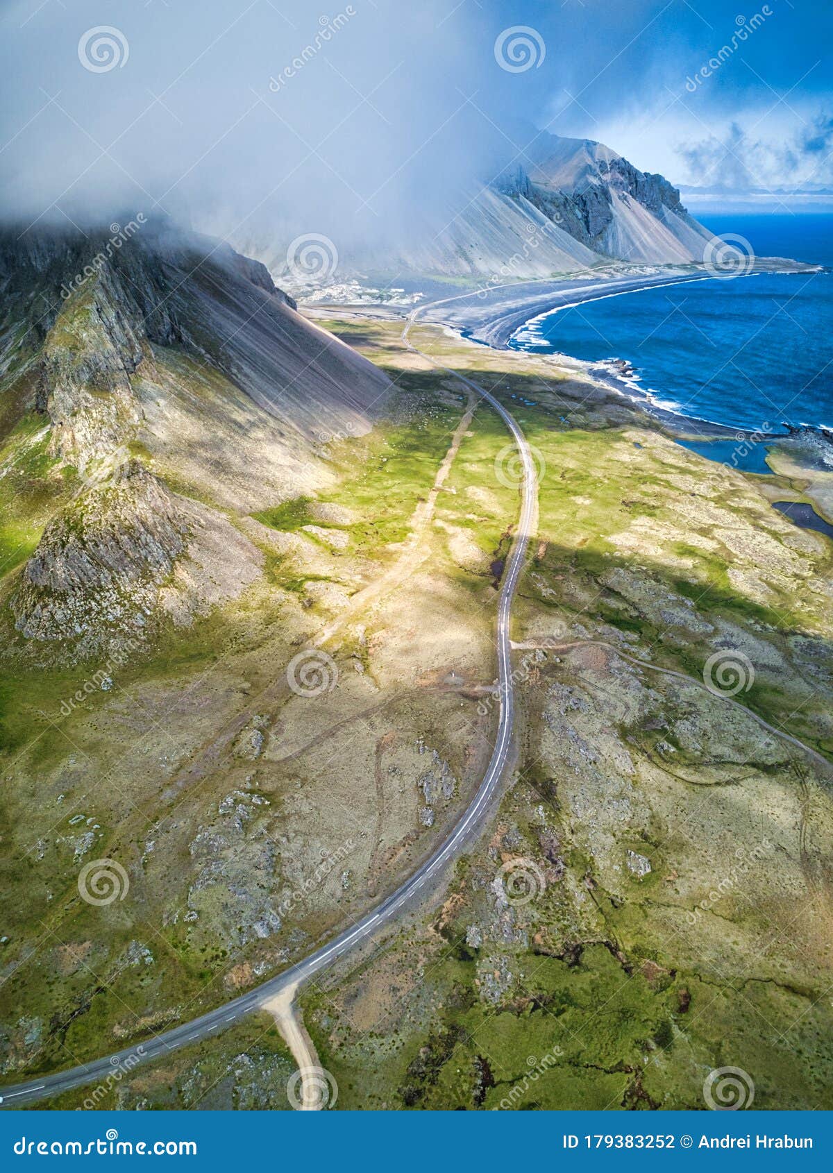 Car Driving on Beautiful Road, Travel Background, Aerial Scenic ...