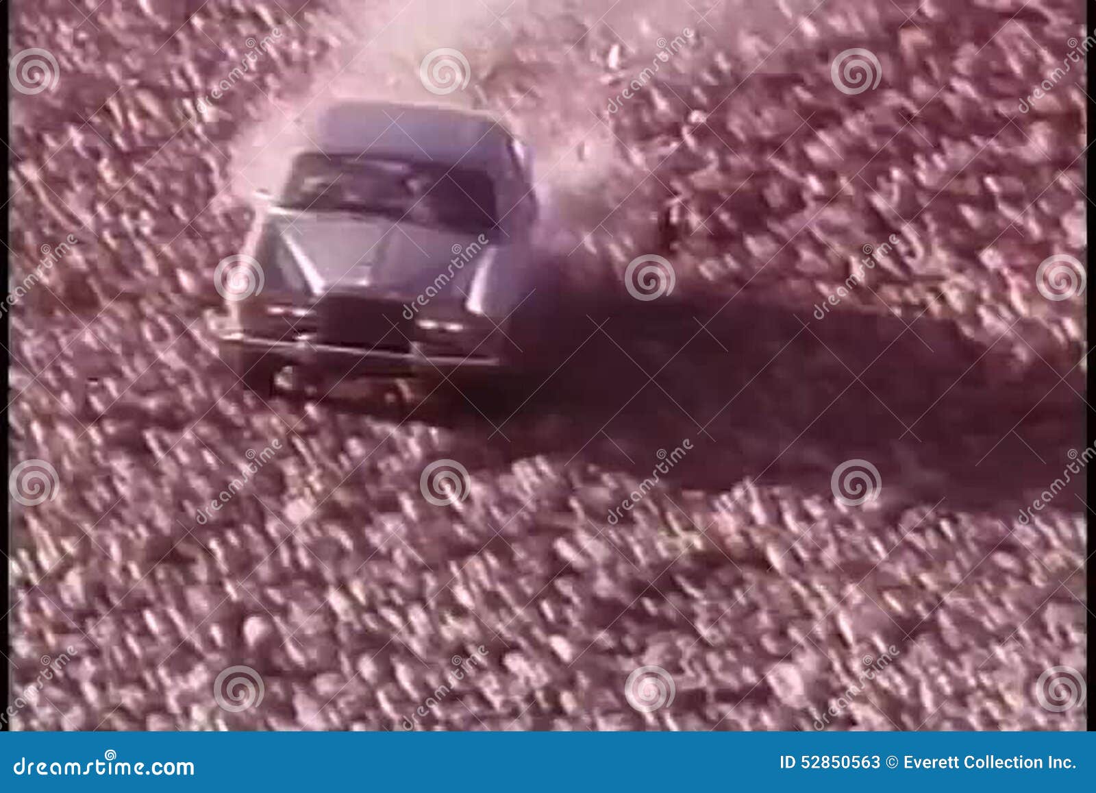 Car Driving Down Rocky Hill and Crashing Stock Video Video of