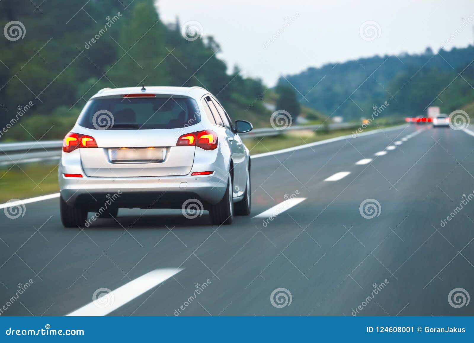Driving On A Highway/ Expressway RoyaltyFree Stock Photo