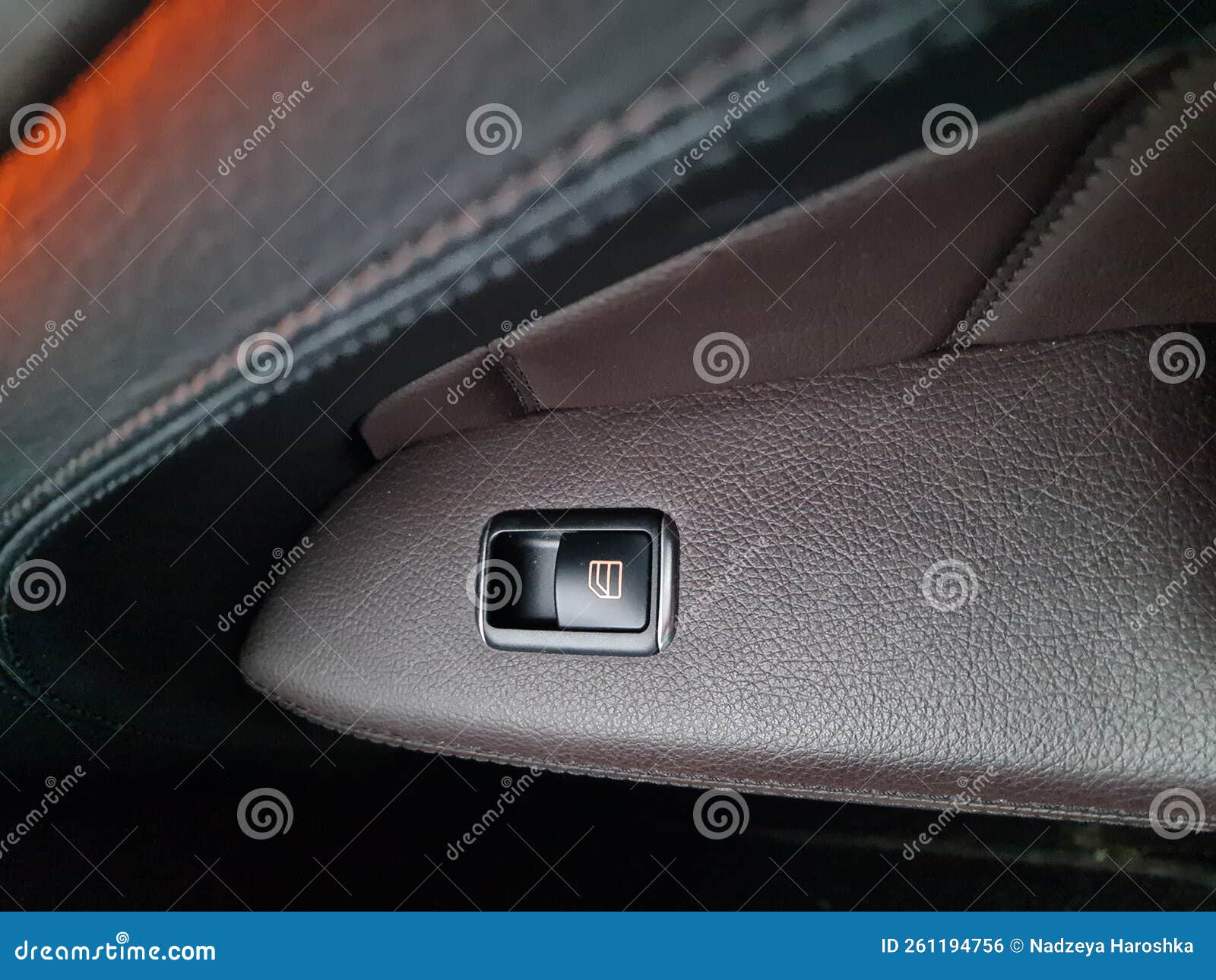 Car Electric Window Switch in Passenger Car Stock Photo Image of