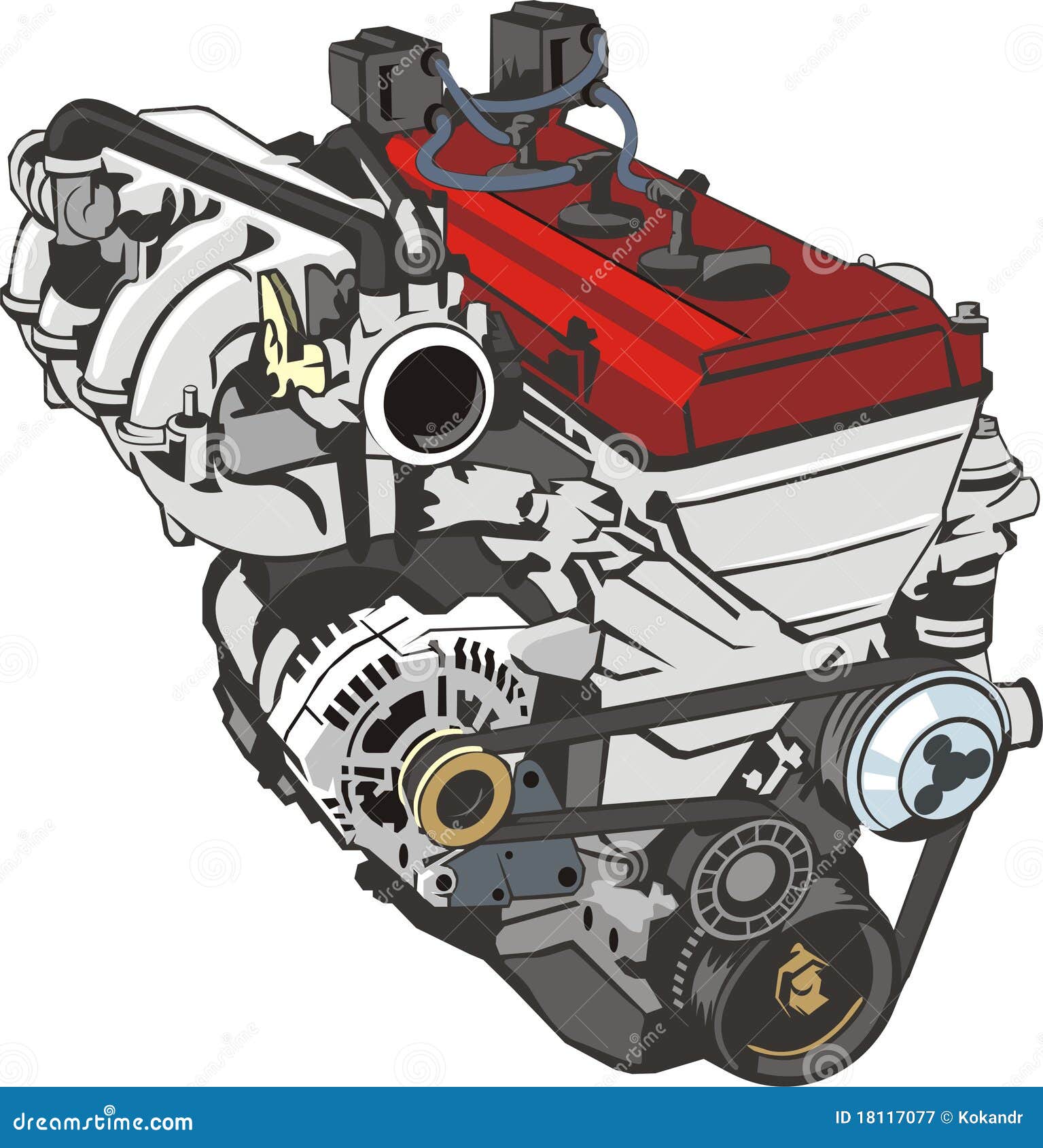 Car engine stock vector. Illustration of petrol, smoke - 18117077