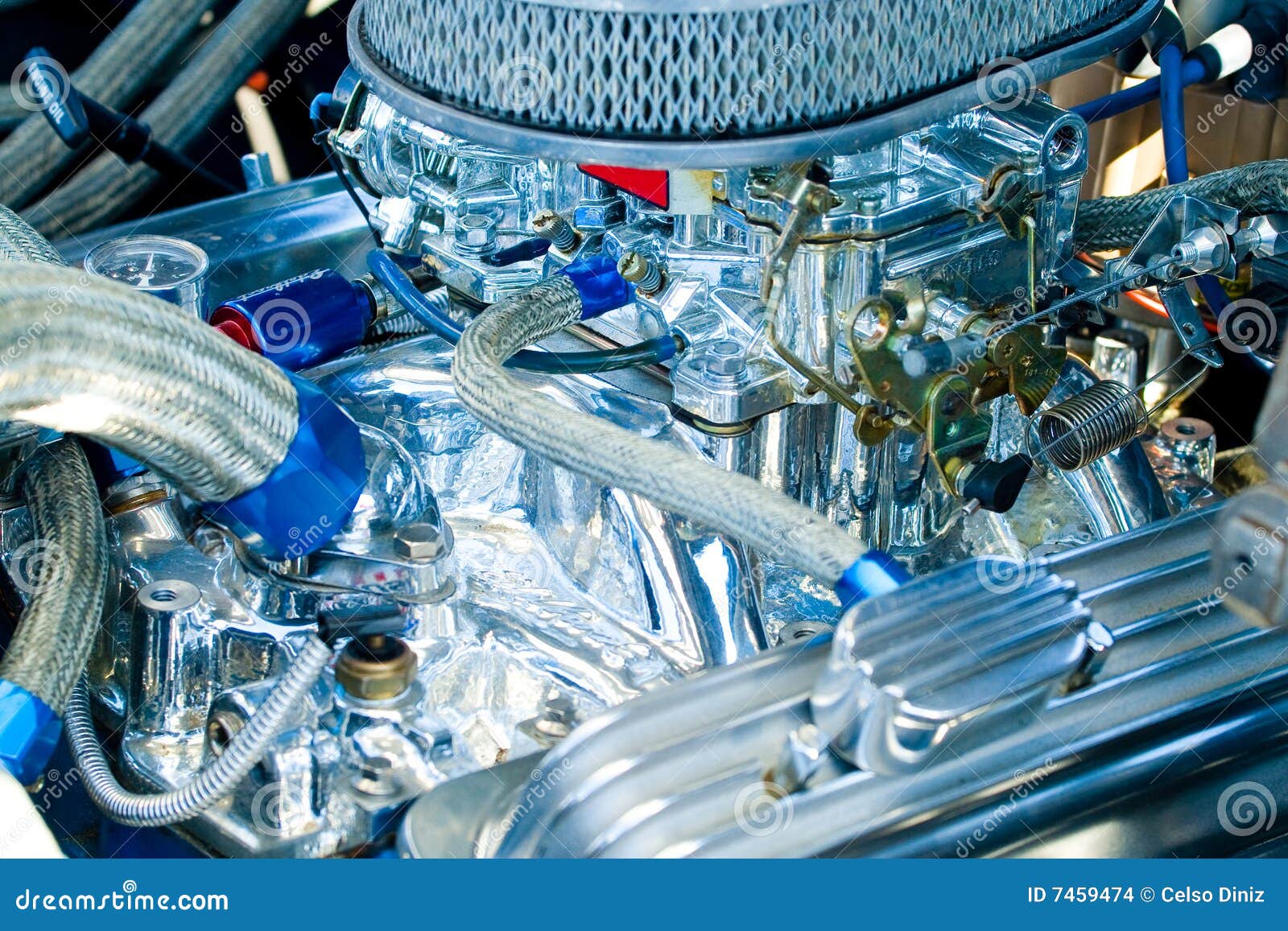 Engine of classic car stock photo. Image of luxury, stylish 7459474