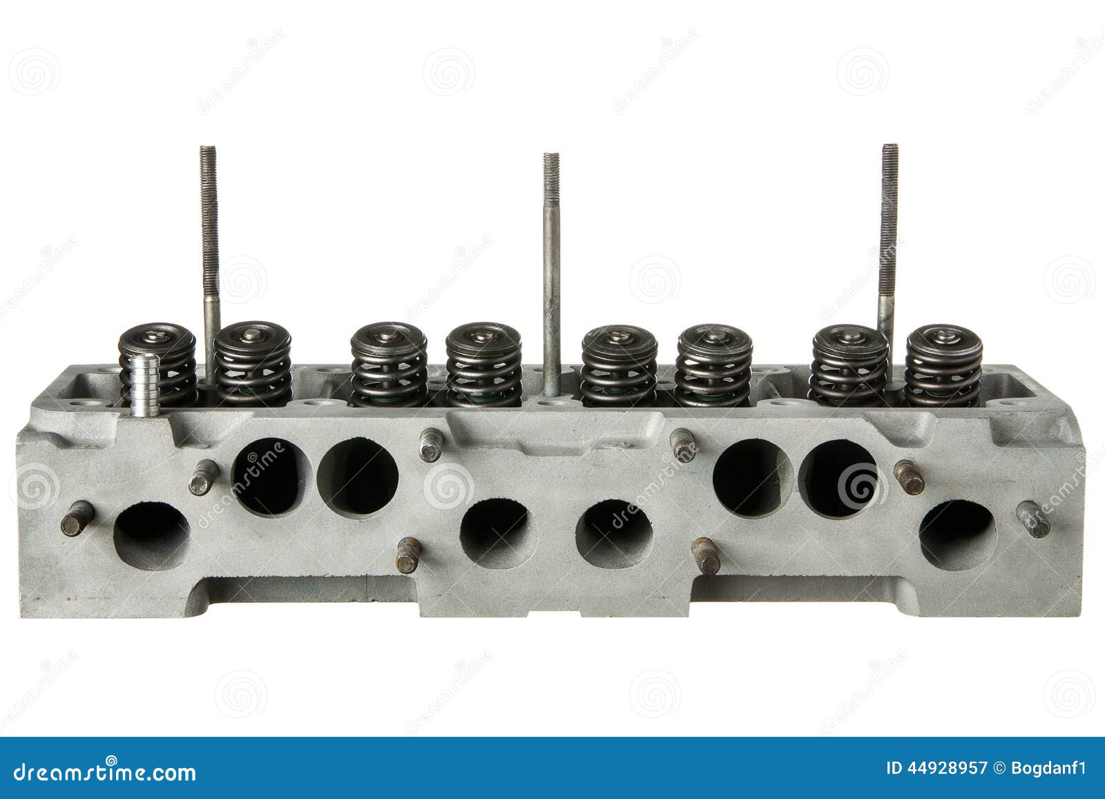 Car Engine Cylinder Head Exhaust Side Stock Image - Image of