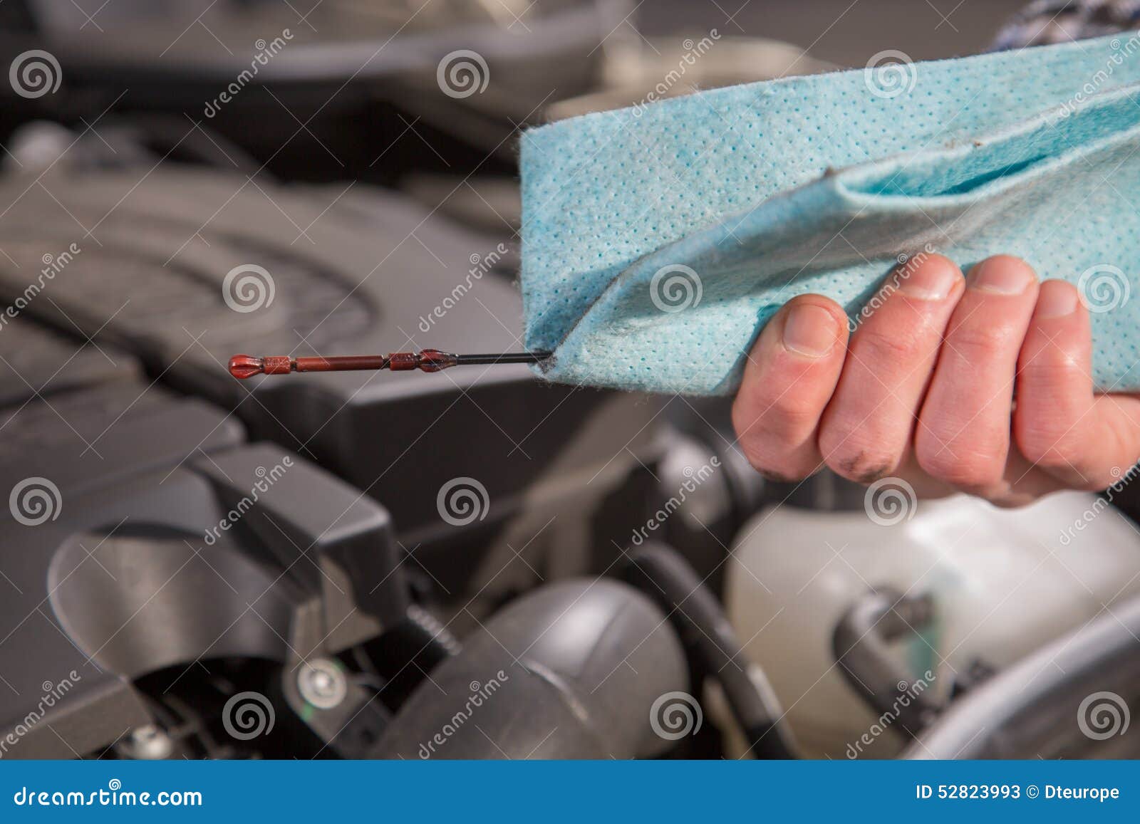 Car Engine Oil check stock image. Image of worker, auto 52823993