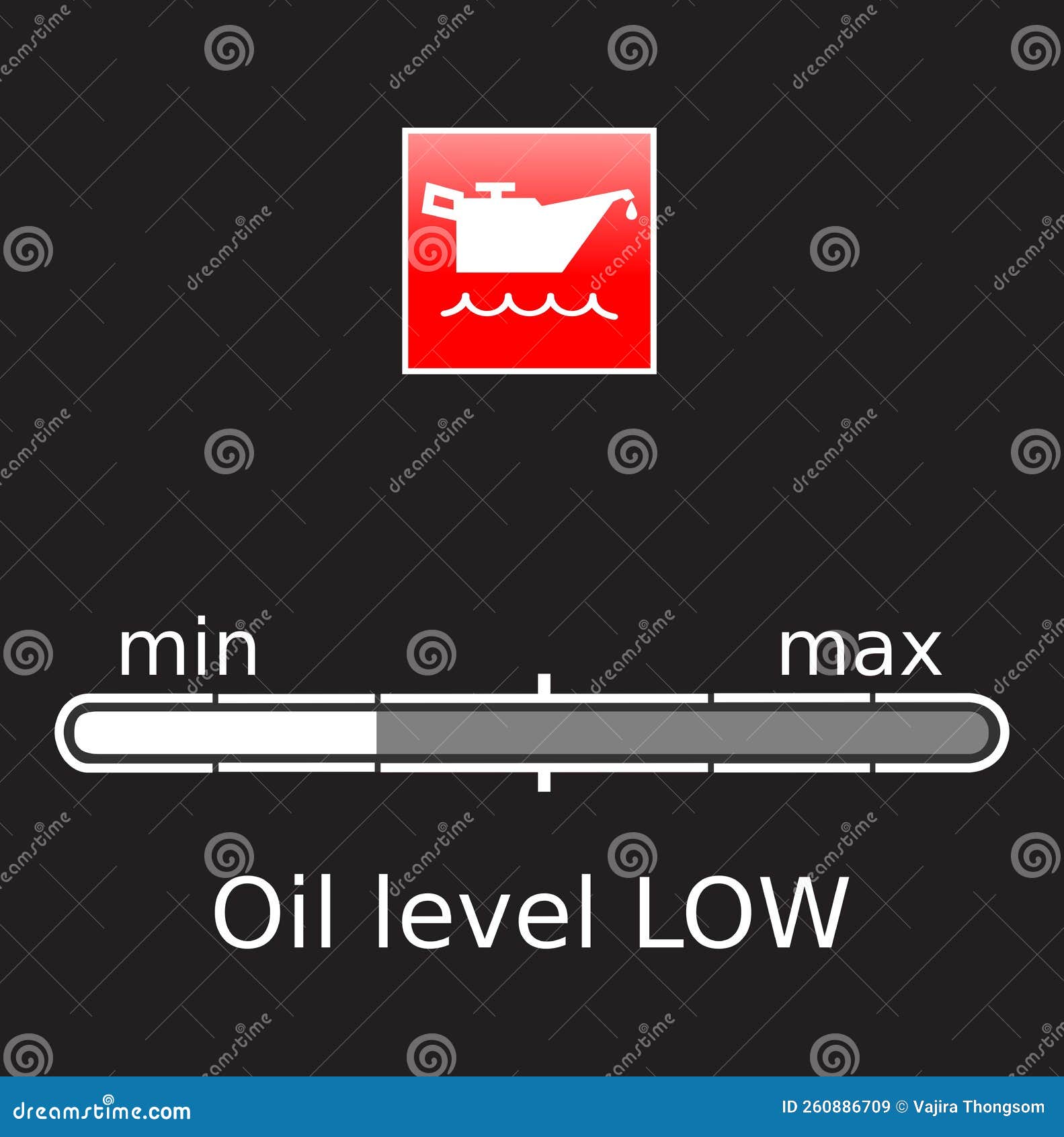 Car Engine Oil Level Low Icon Vector Illustration Stock Vector Illustration of pressure