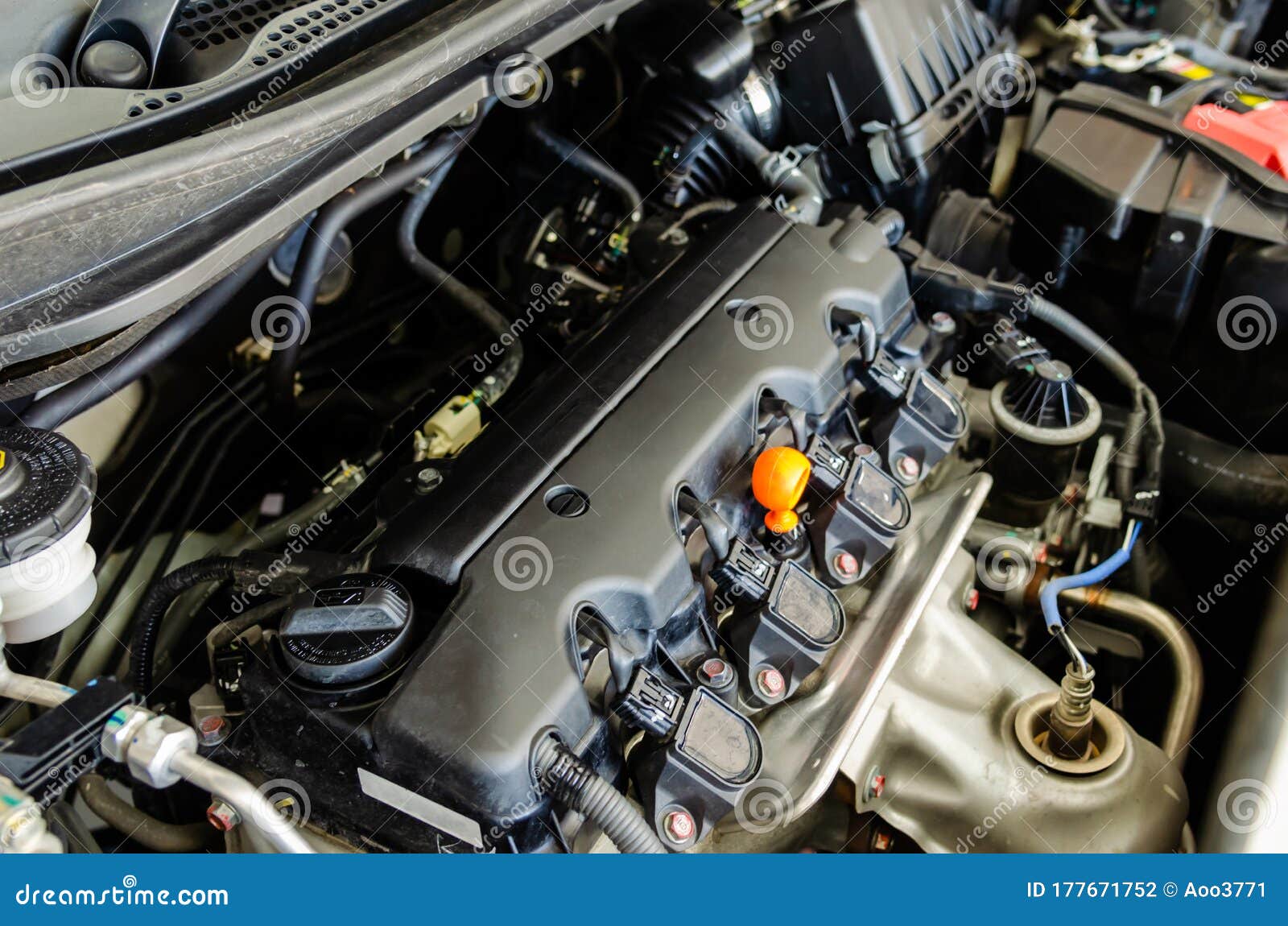 Car engine parts stock photo. Image of futuristic, automotive 177671752