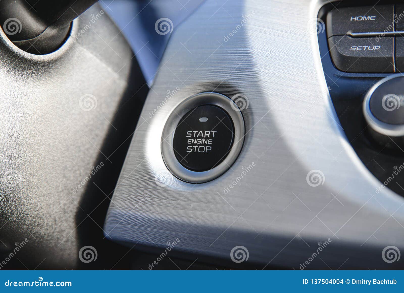Car engine start button stock photo. Image of detail 137504004