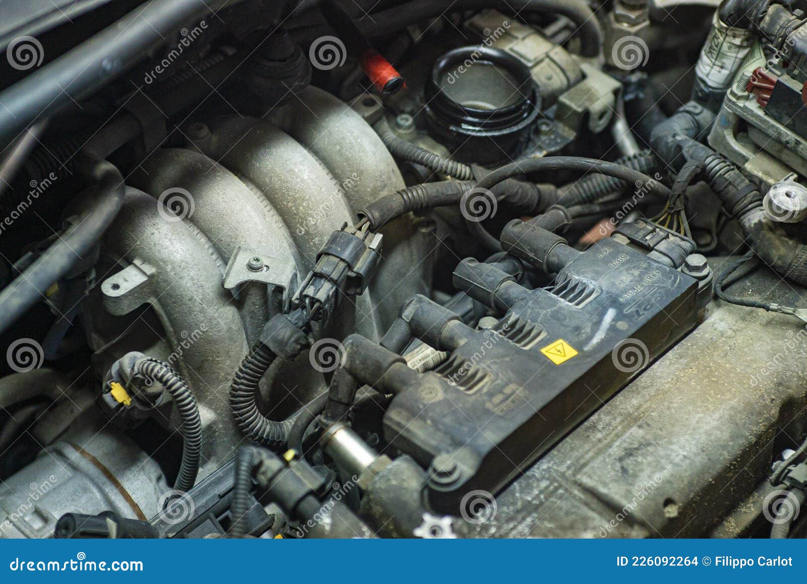 Car Engine Engine To Be Repaired in the 2 Stock Photo Image