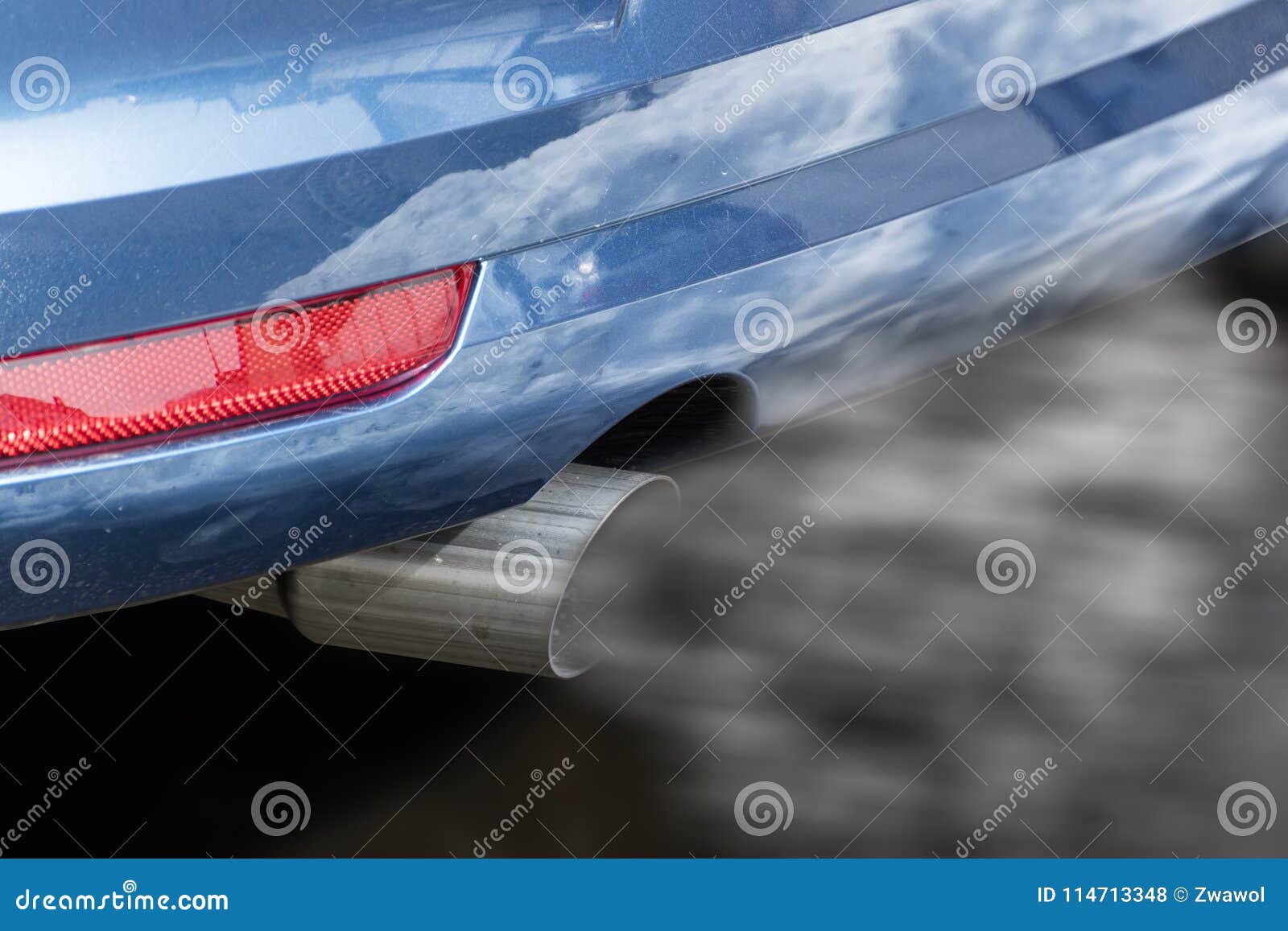 Car exhaust of car stock photo. Image of hydrocarbon - 114713348