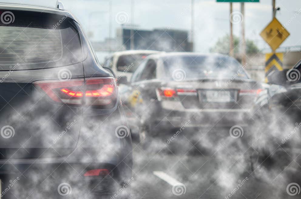 Car Exhaust Fumes during Traffic Jams on the Road Cause Environmental ...