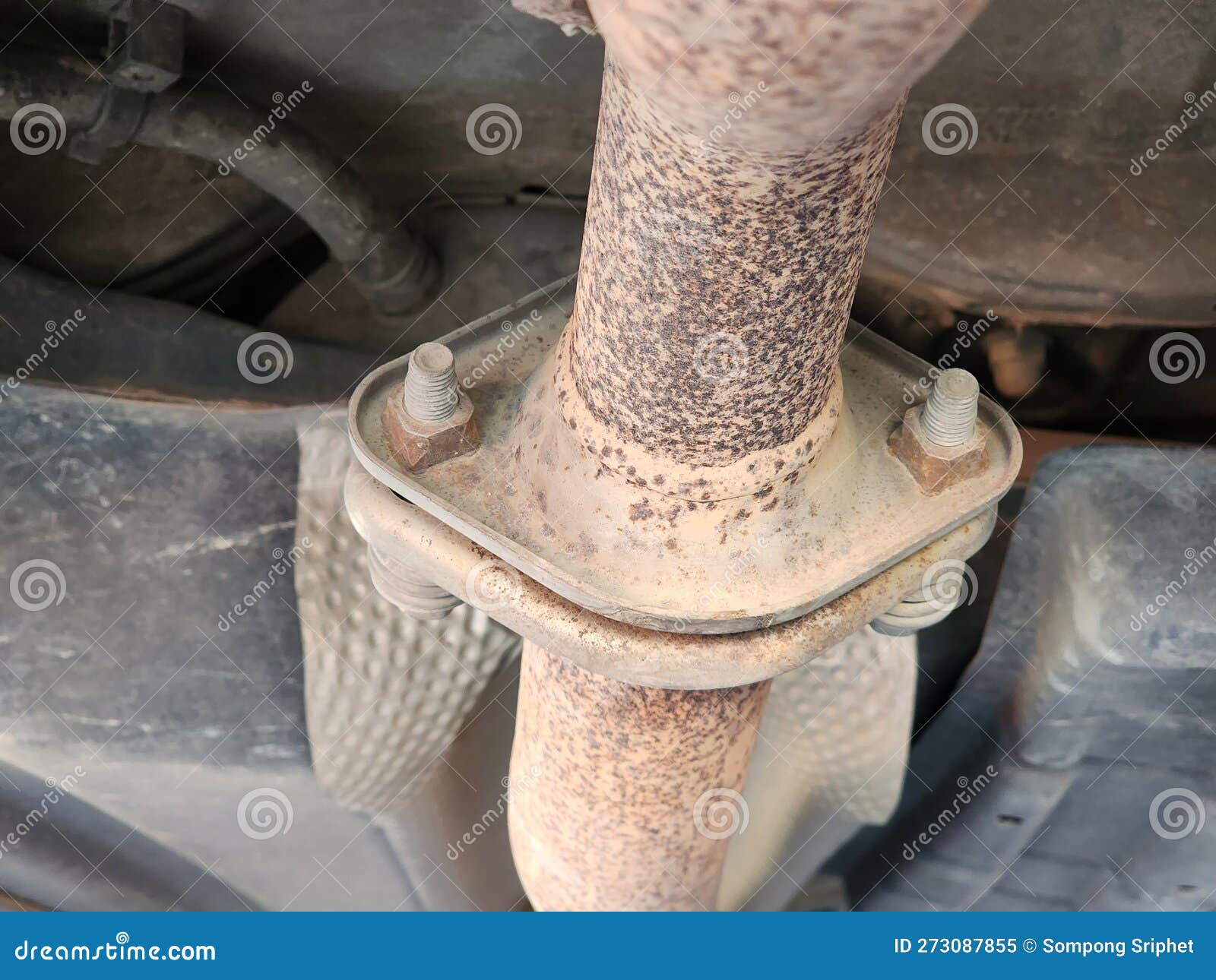 Car Exhaust Pipe Rusty Iron Old Pipe Stock Image Image of vehicle