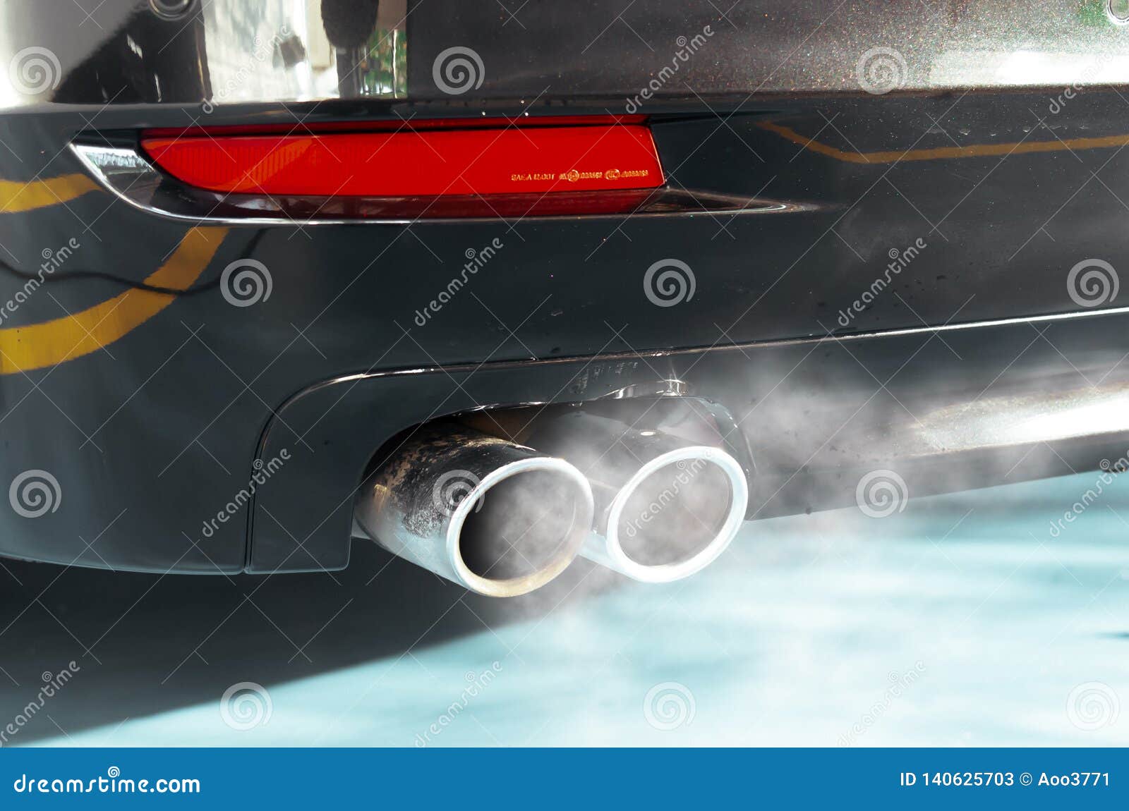 Car exhaust smoke stock image. Image of fuel, power 140625703