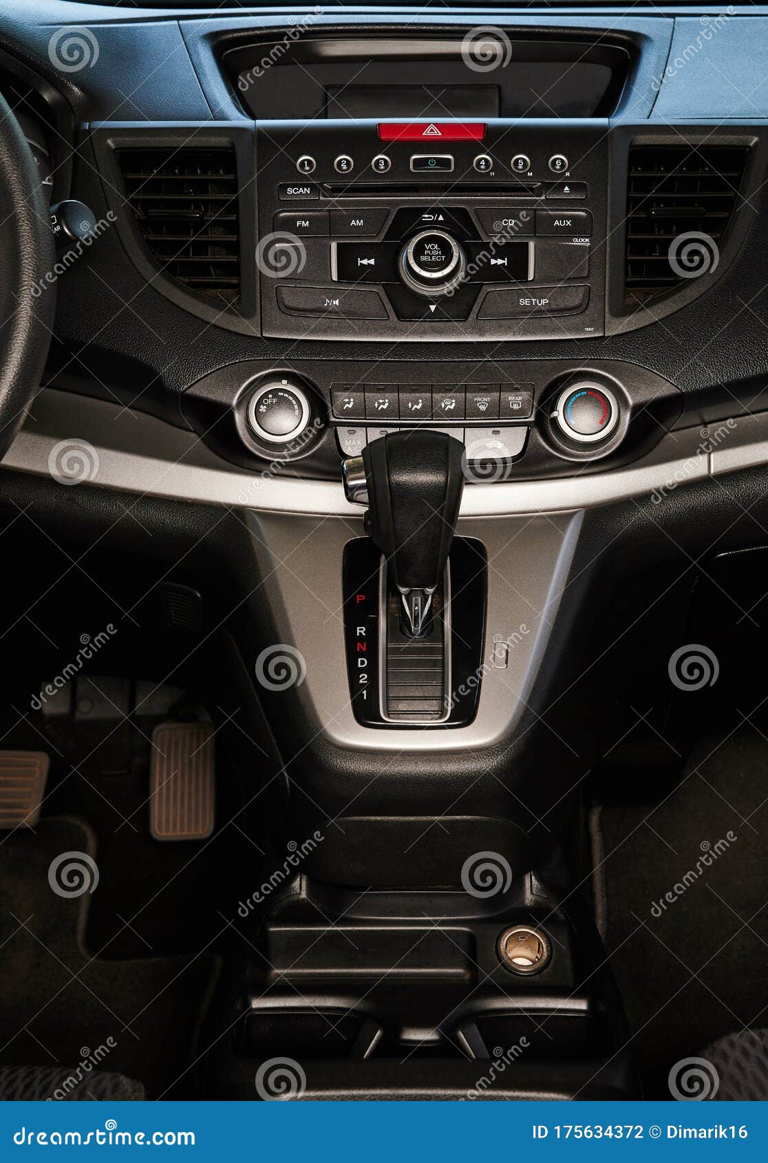Car Front Panel with Automatic Gearstick Stock Photo Image of circle