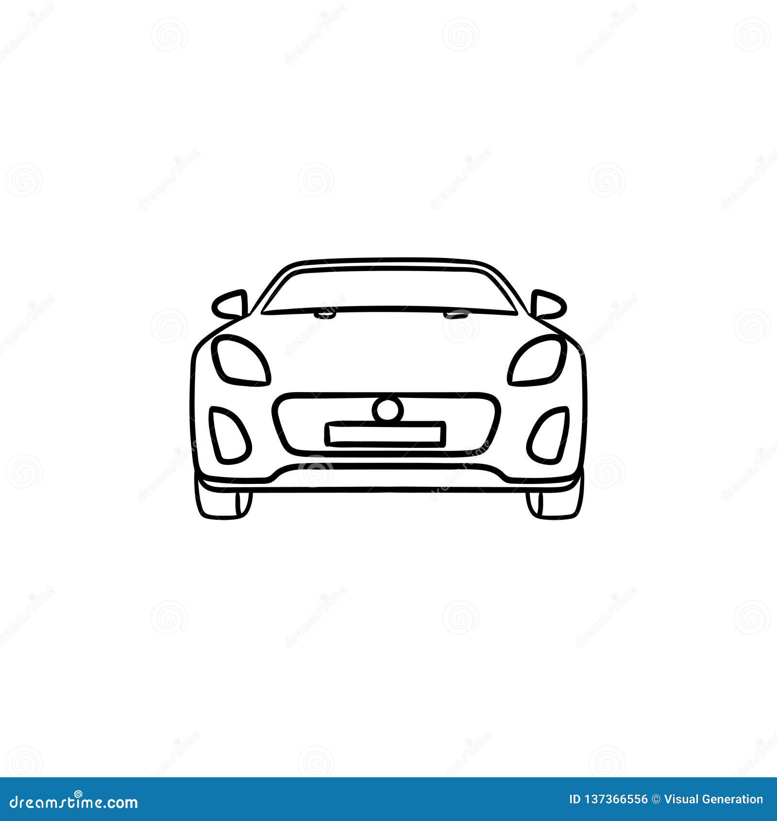 hand drawing doodle car hand drawing doodle car