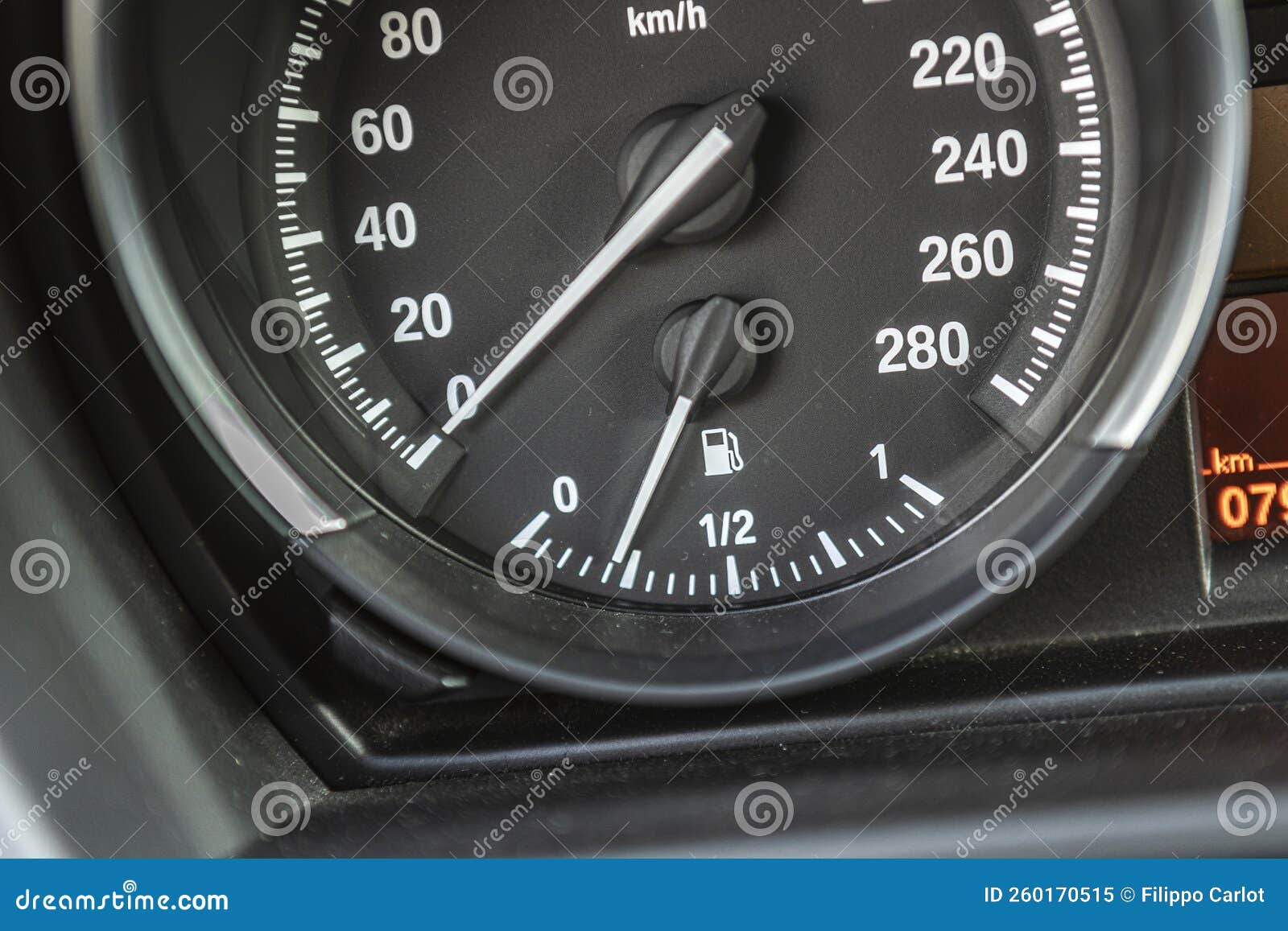 Car fuel level needle stock image. Image of auto, device 260170515