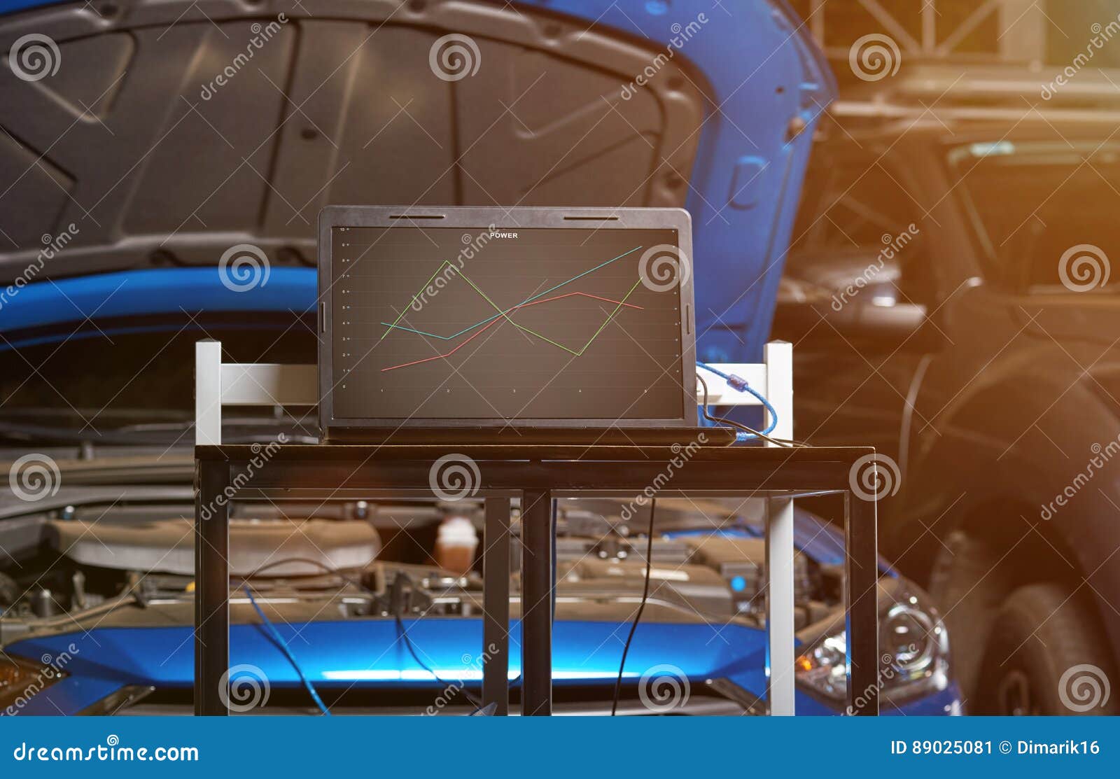 Car Garage Diagnostic Station Stock Image Image of profession, motor
