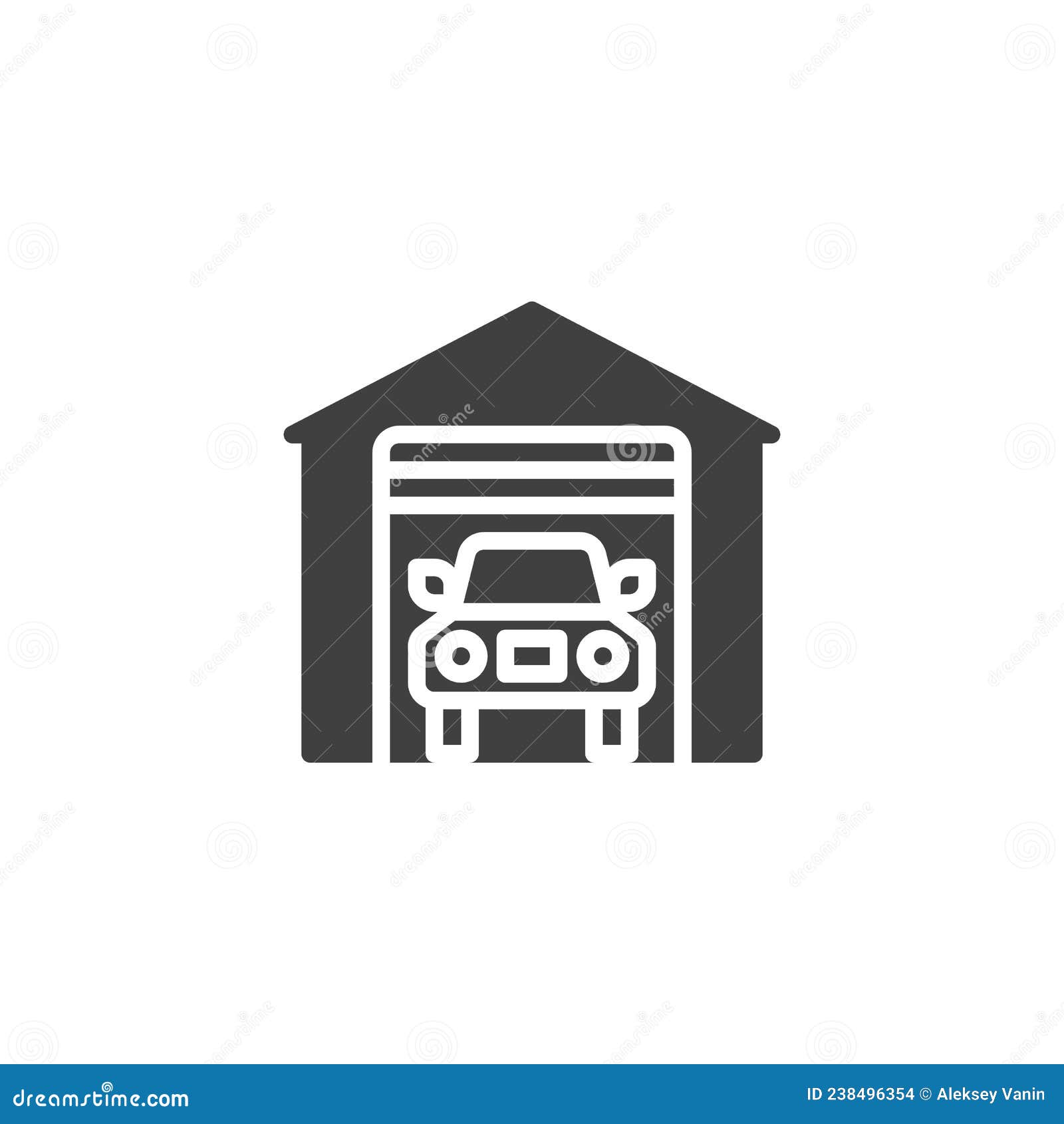 Car garage vector icon stock vector. Illustration of pictogram - 238496354