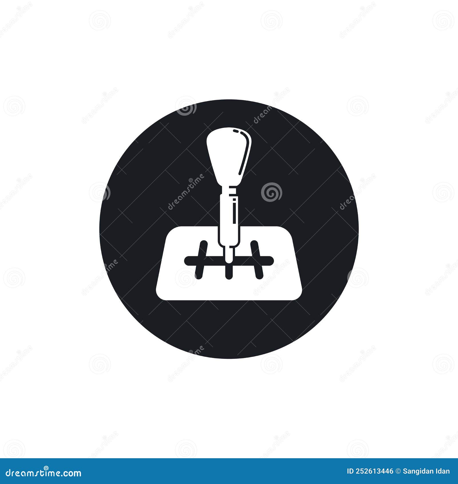 Car Gear Shift Handle Icon Vector Illustration Concept Design Stock