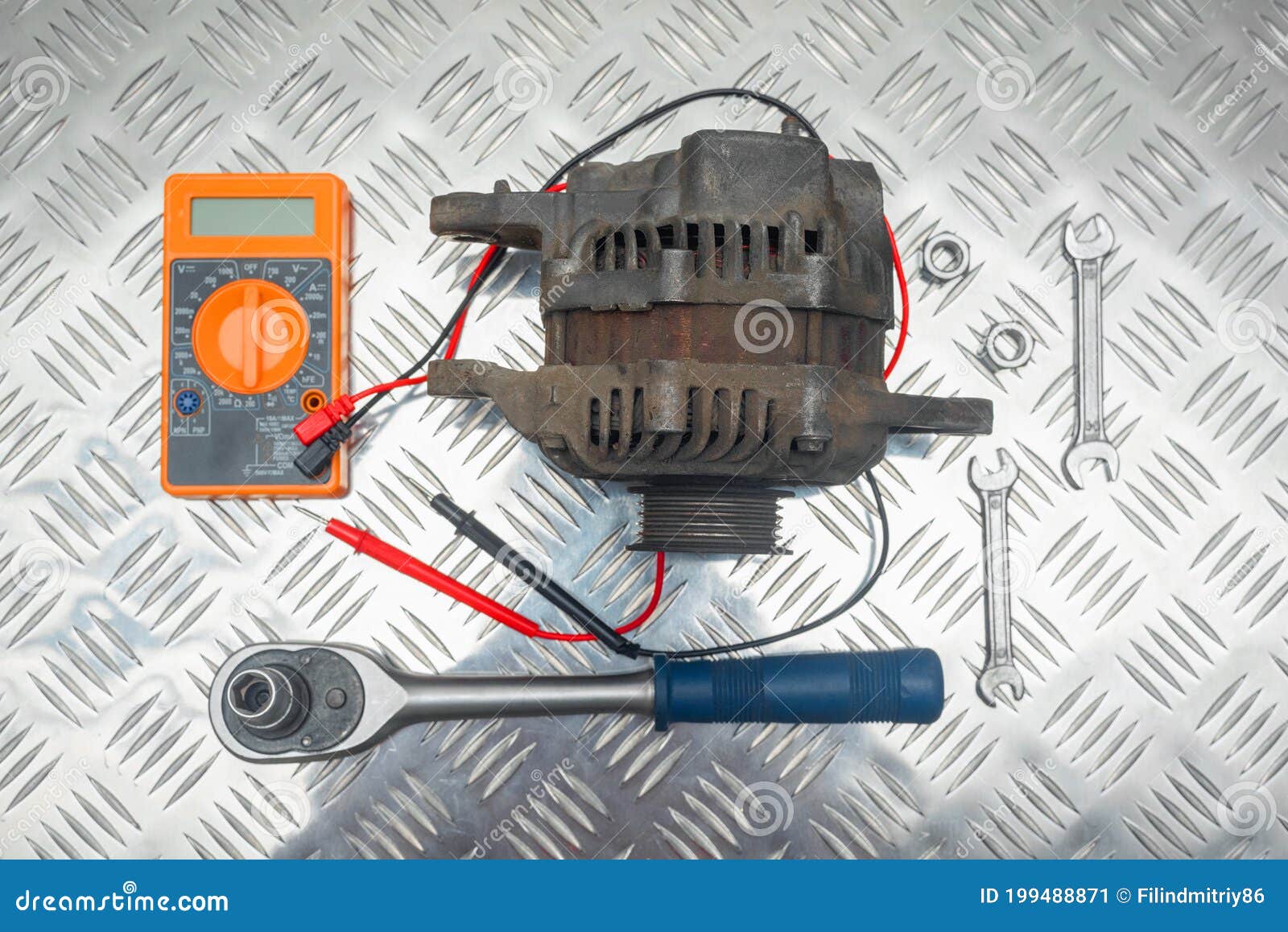 Car generator stock image. Image of motor, spare, replacement 199488871