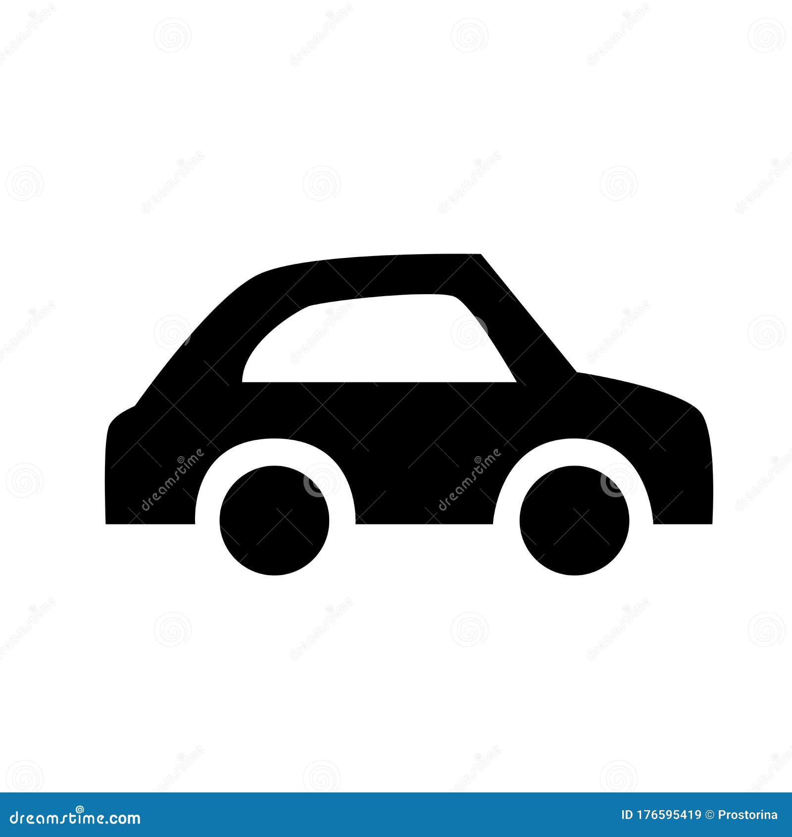 Car Glyph Icon Isolated on White Background. Automobile Black Logo for  Mobile App Design Stock Vector - Illustration of vector, simple: 176595419