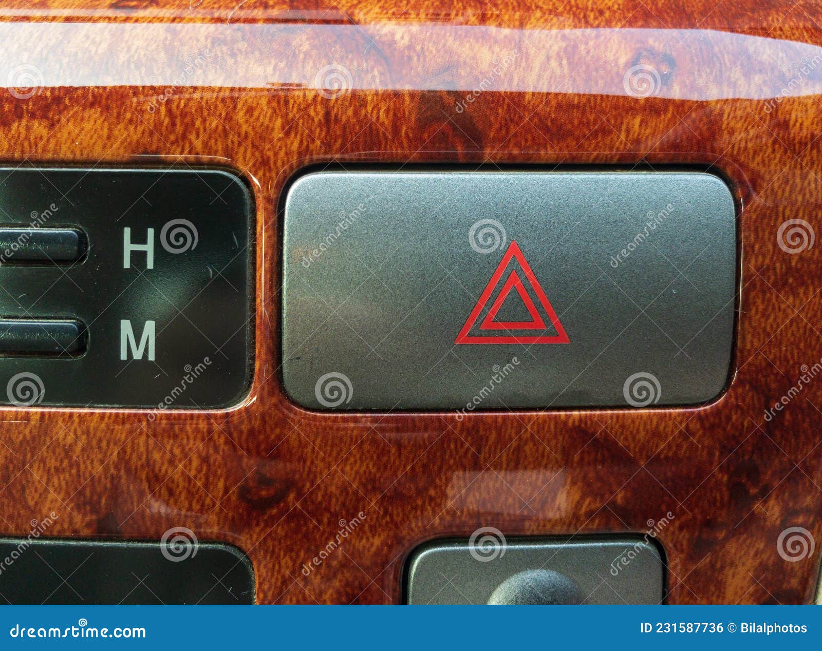 Car Hazard Light Switch Closeup Stock Photo Image of push, buttons