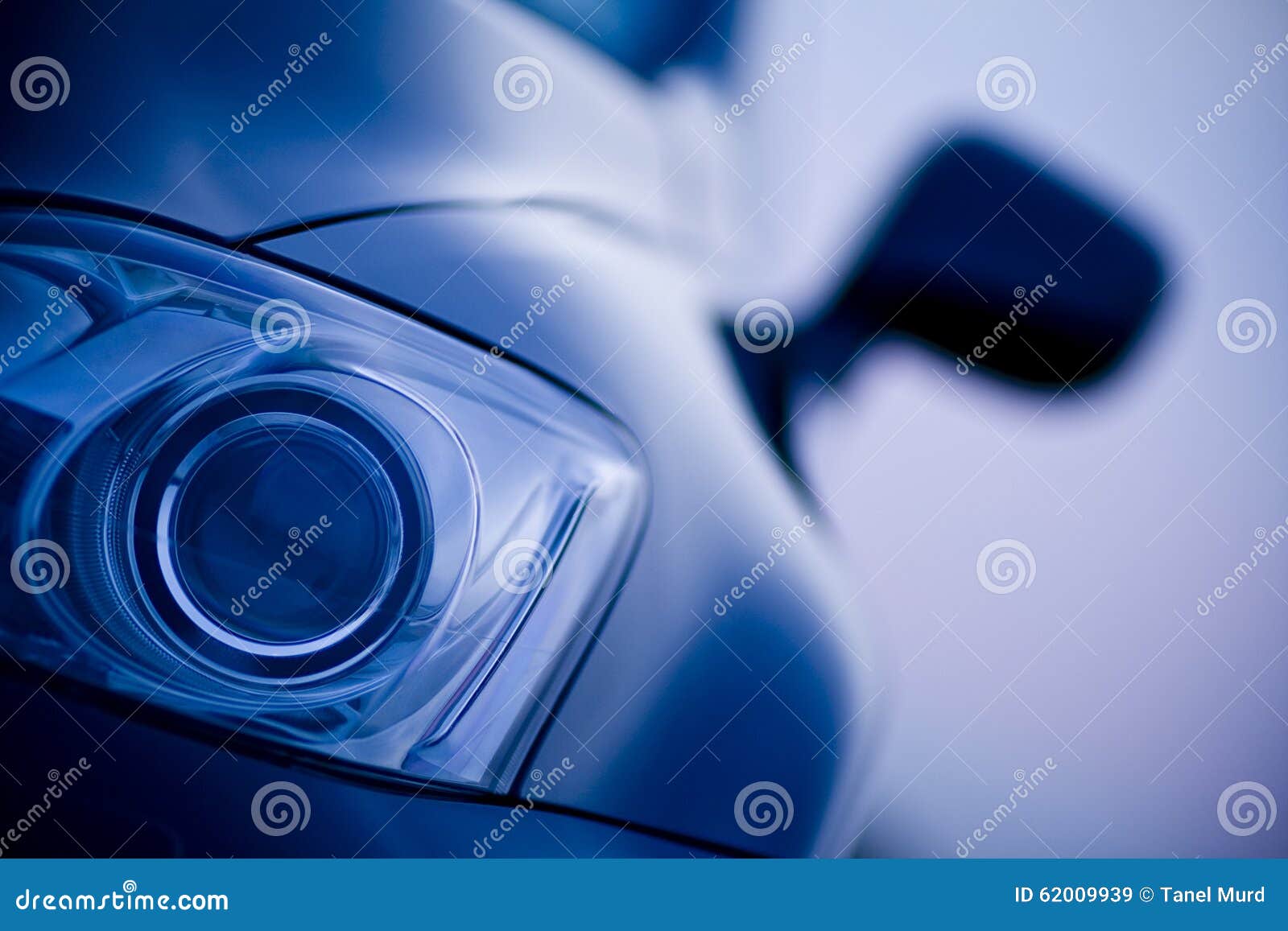 Car head light in focus stock image. Image of metal, blur 62009939