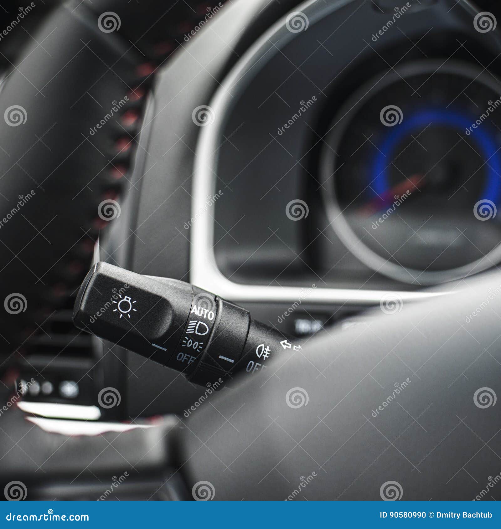 Car head light switch stock photo. Image of macro, modern 90580990