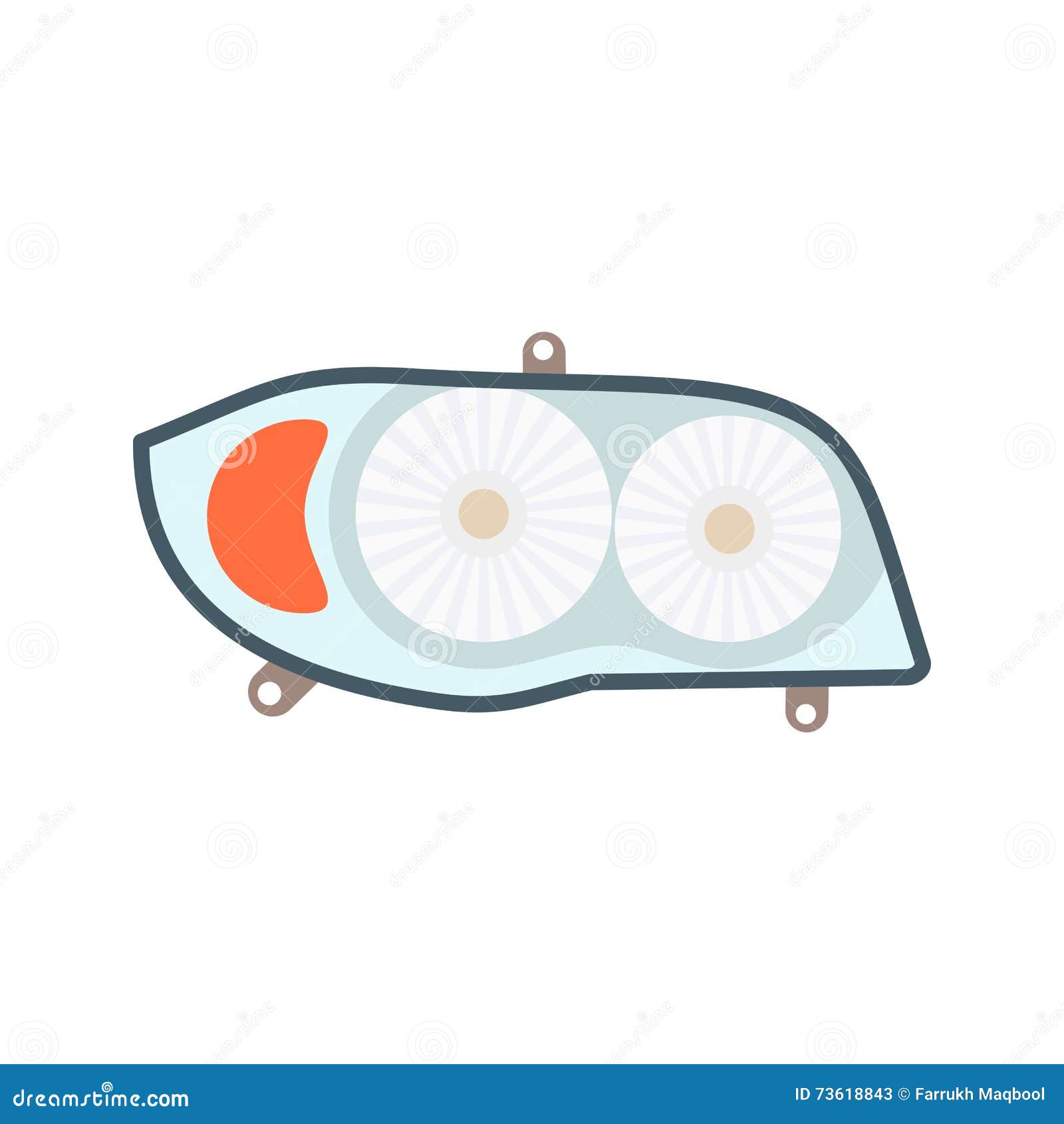 Car Headlight stock vector. Illustration of concept, bright 73618843