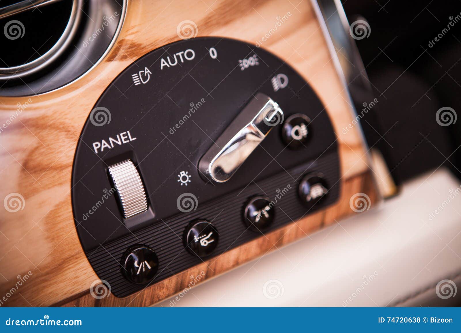 Car headlights button stock photo. Image of symbol, vehicle 74720638