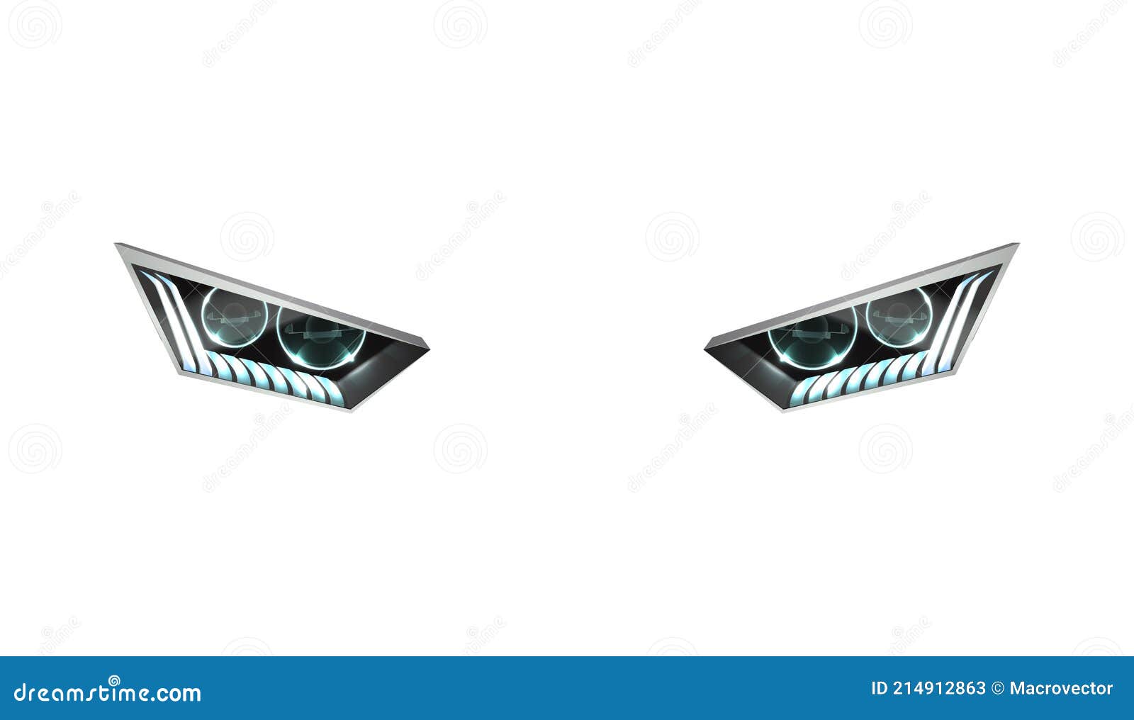 Car Headlights Icon stock vector. Illustration of glow 214912863